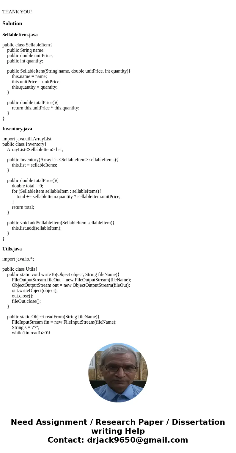 JAVA: Program Specification You are to write a program consisting of the following four classes. Note that some details of the class\'s implementations are left
