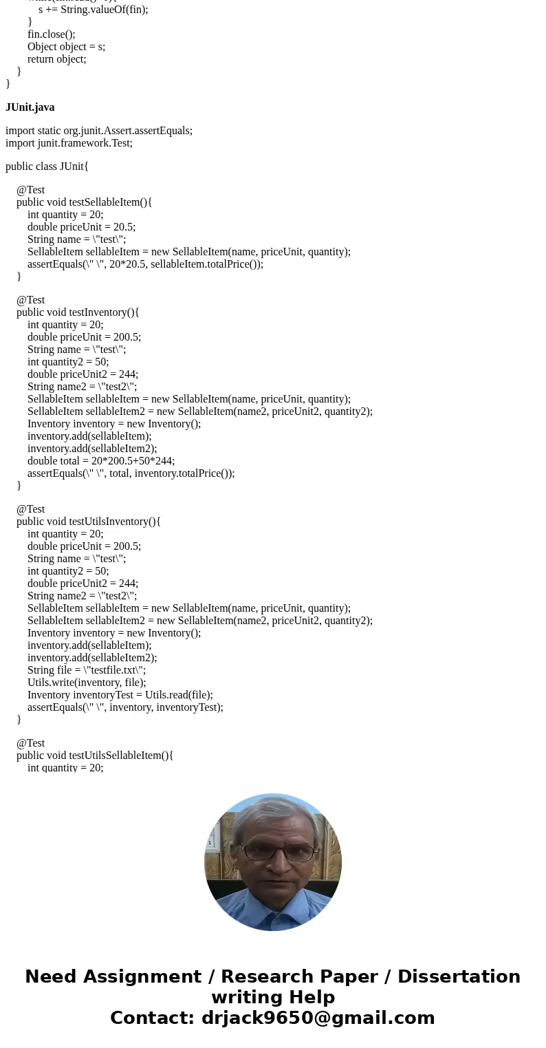 JAVA: Program Specification You are to write a program consisting of the following four classes. Note that some details of the class\'s implementations are left