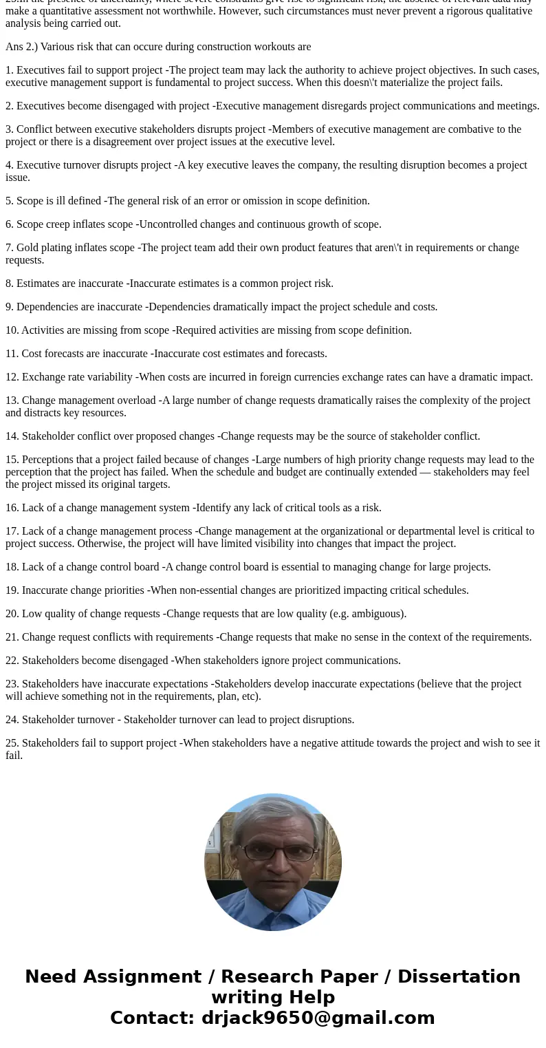 Management of Construction Project Risks Construction happens in an open environment subject to vagaries of nature, involves several stakeholders with conflict  Management of Construction Project Risks Construction happens in an open environment subject to vagaries of nature, involves several stakeholders with conflict