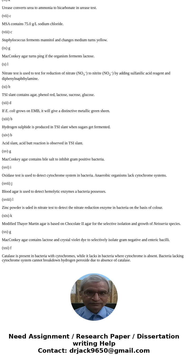 Match the Statements below with bacteriological tests. Eosin-methylene blue Kovac\'s reagent reaction H_2O_2 is used Contains mannitol sugar Metabolism of tryp  Match the Statements below with bacteriological tests. Eosin-methylene blue Kovac\'s reagent reaction H_2O_2 is used Contains mannitol sugar Metabolism of tryp