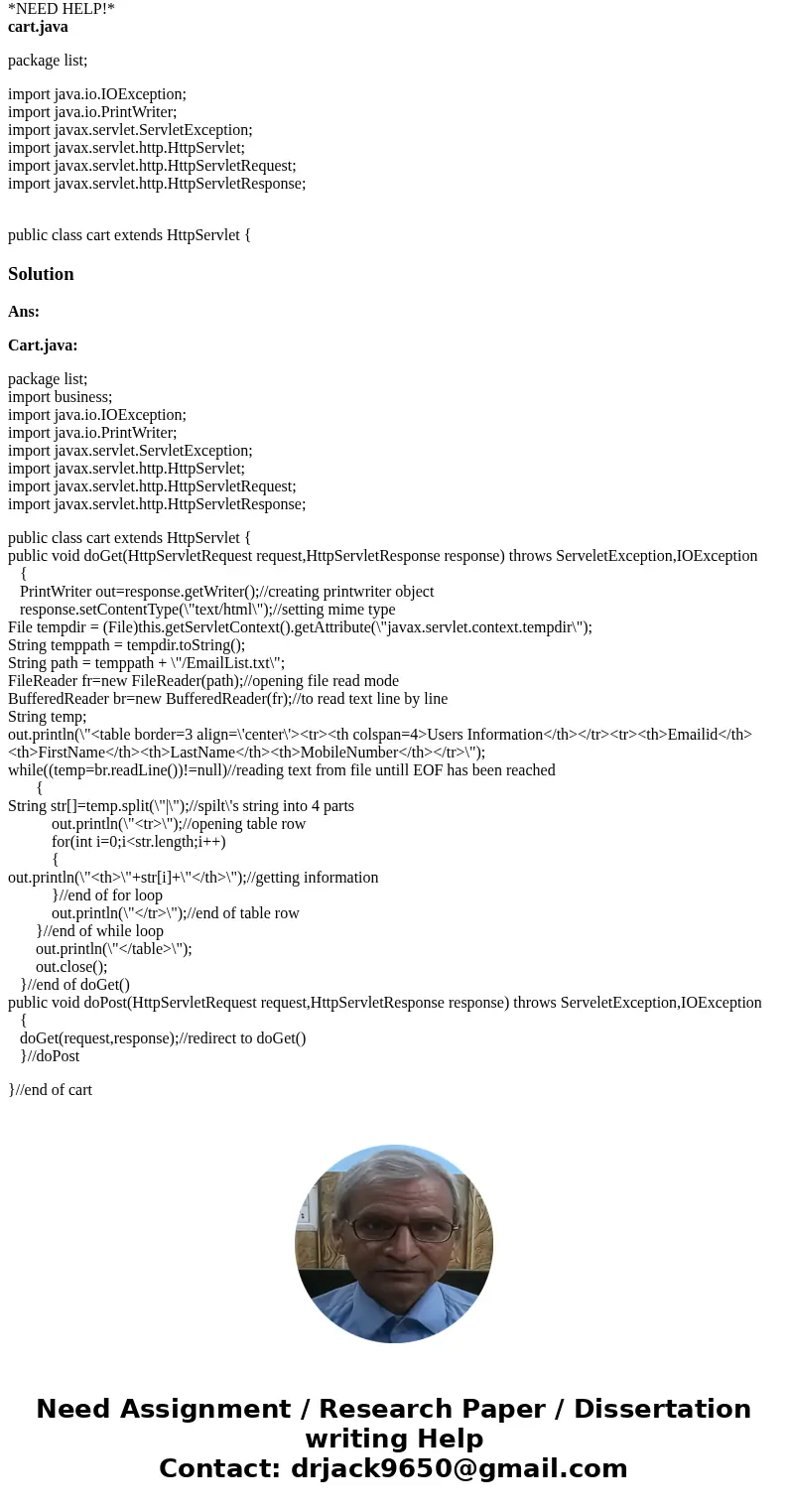 Need help on creating code using cart. The output has to show multiple lines of the users information. So far this is what I have: index.html: chapter8.jsp <