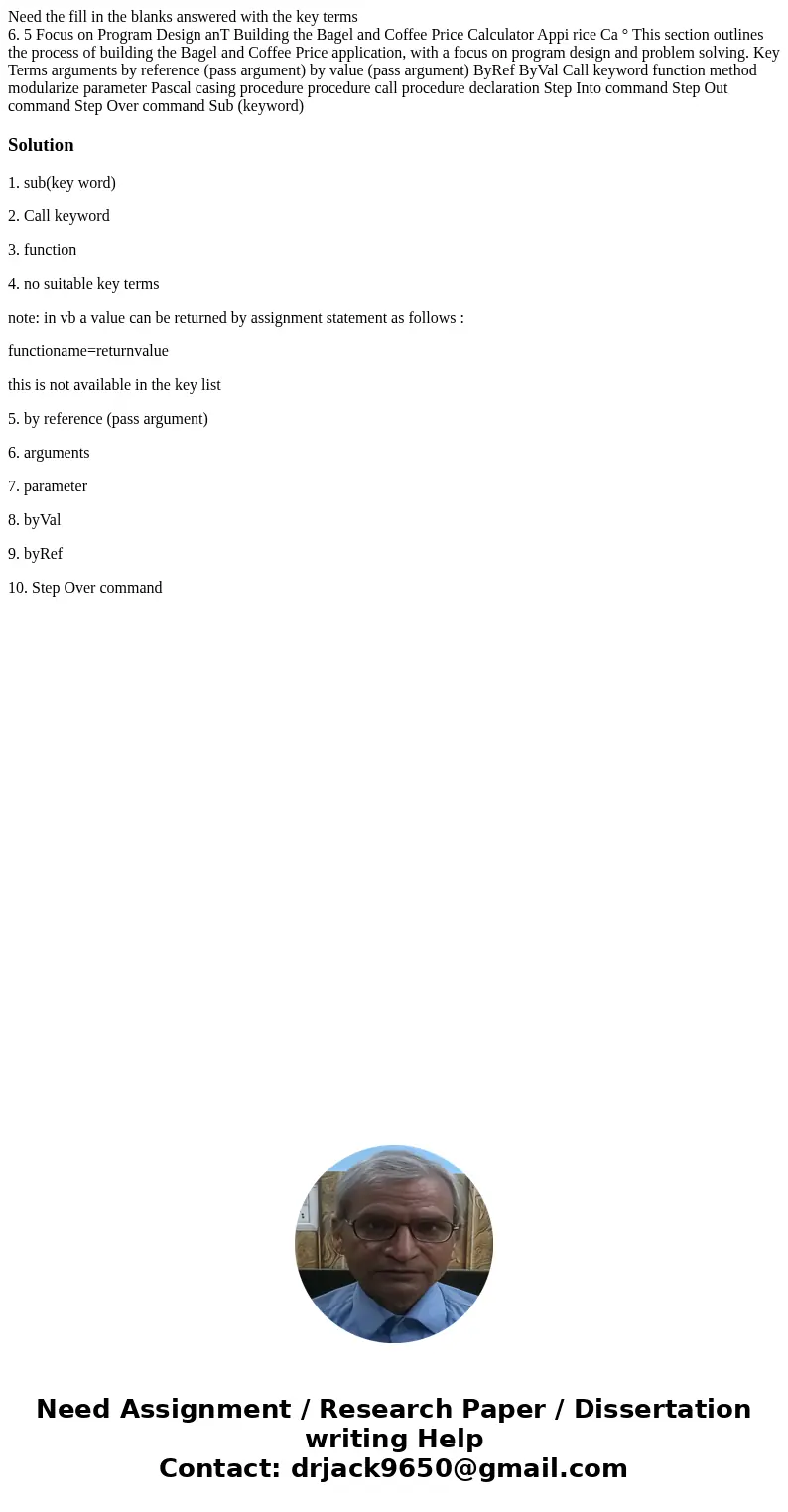 Need the fill in the blanks answered with the key terms 6. 5 Focus on Program Design anT Building the Bagel and Coffee Price Calculator Appi rice Ca ° This sect Need the fill in the blanks answered with the key terms 6. 5 Focus on Program Design anT Building the Bagel and Coffee Price Calculator Appi rice Ca ° This sect