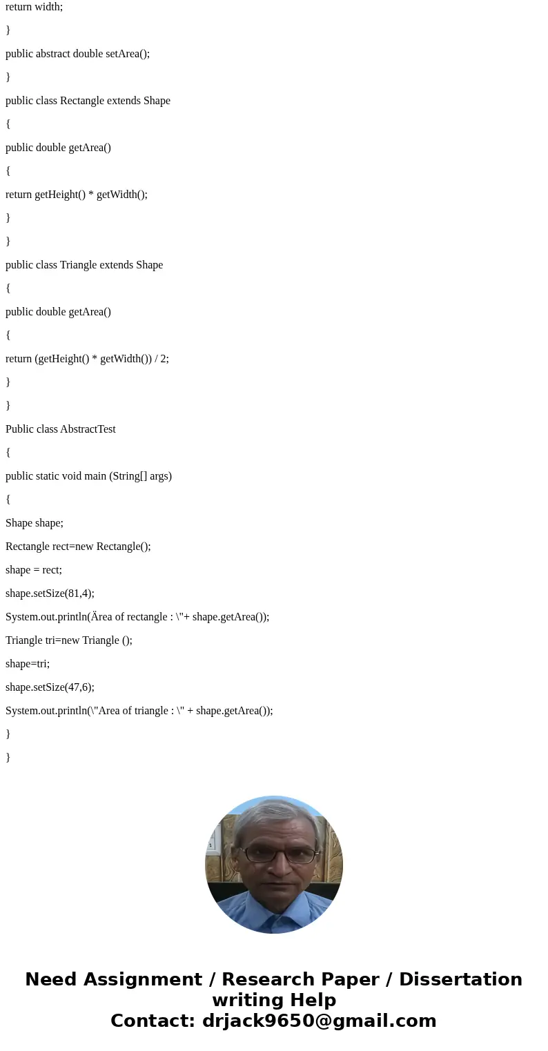  Poly .java main method Declare/init a new object of type Triangle Declare/init a new object of type Rectangle Declare an object of type Shape and assign it to 