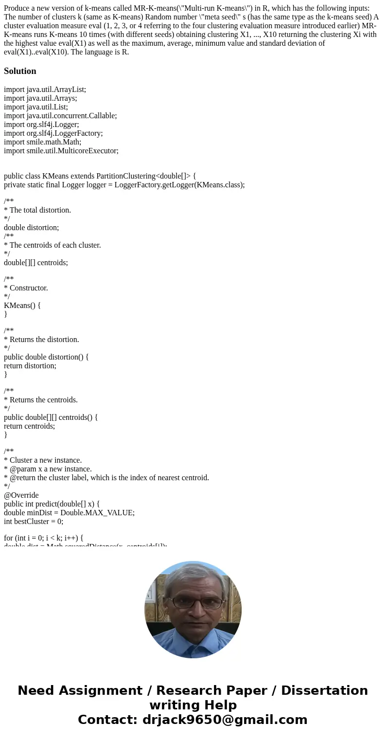 Produce a new version of k-means called MR-K-means(\  Produce a new version of k-means called MR-K-means(\