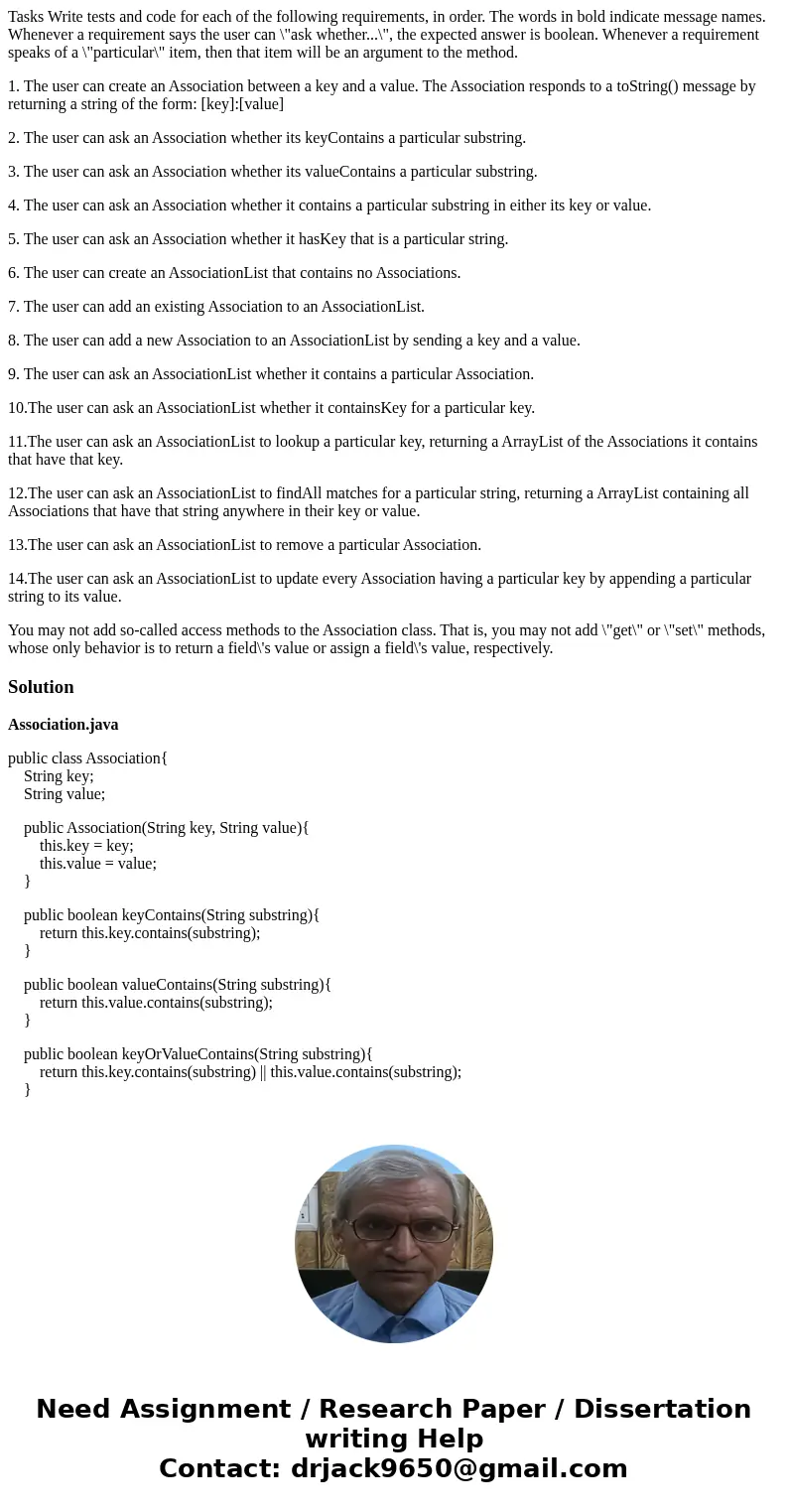 Tasks Write tests and code for each of the following requirements, in order. The words in bold indicate message names. Whenever a requirement says the user can 
