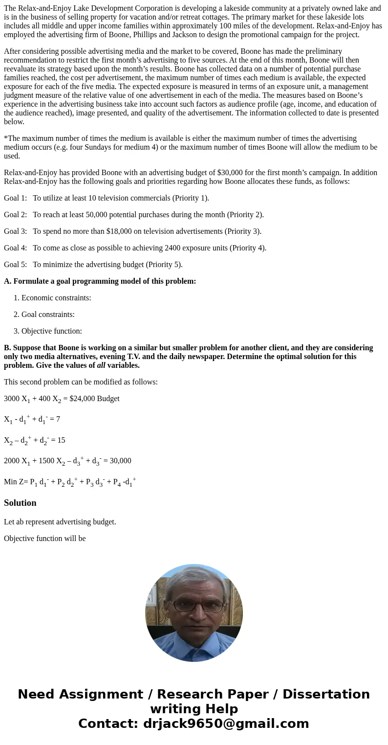 The Relax-and-Enjoy Lake Development Corporation is developing a lakeside community at a privately owned lake and is in the business of selling property for vac The Relax-and-Enjoy Lake Development Corporation is developing a lakeside community at a privately owned lake and is in the business of selling property for vac