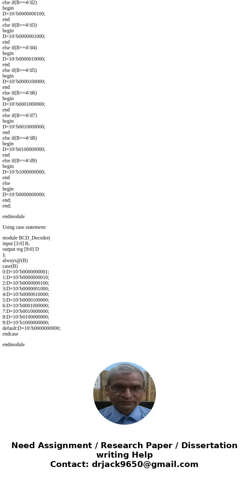  Type and show the complete Verilog code for a \