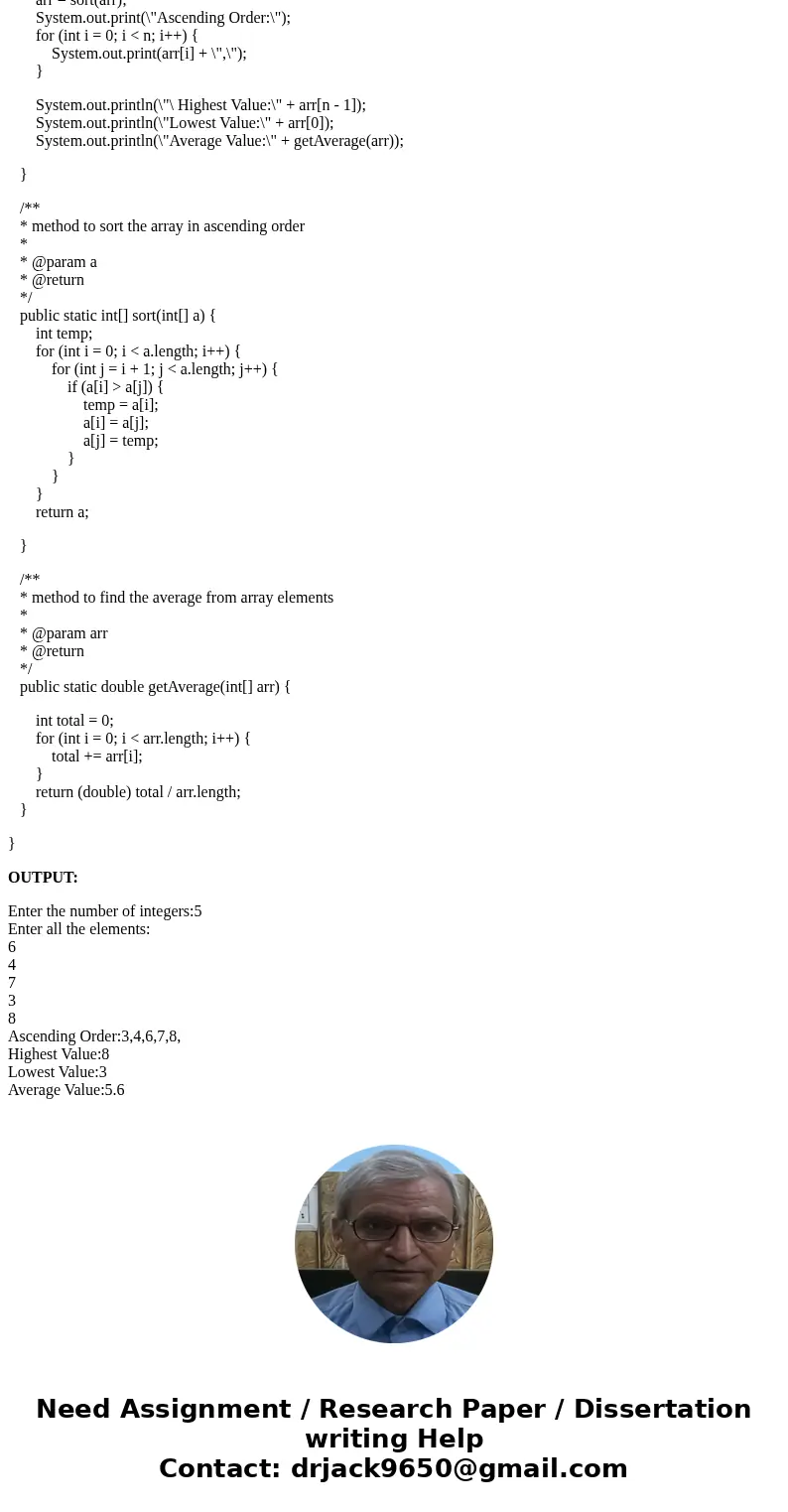 Use JAVA Develop a program which allows the user to enter numbers into an array. Input will be as follows: The user will enter the total number of integers to b
