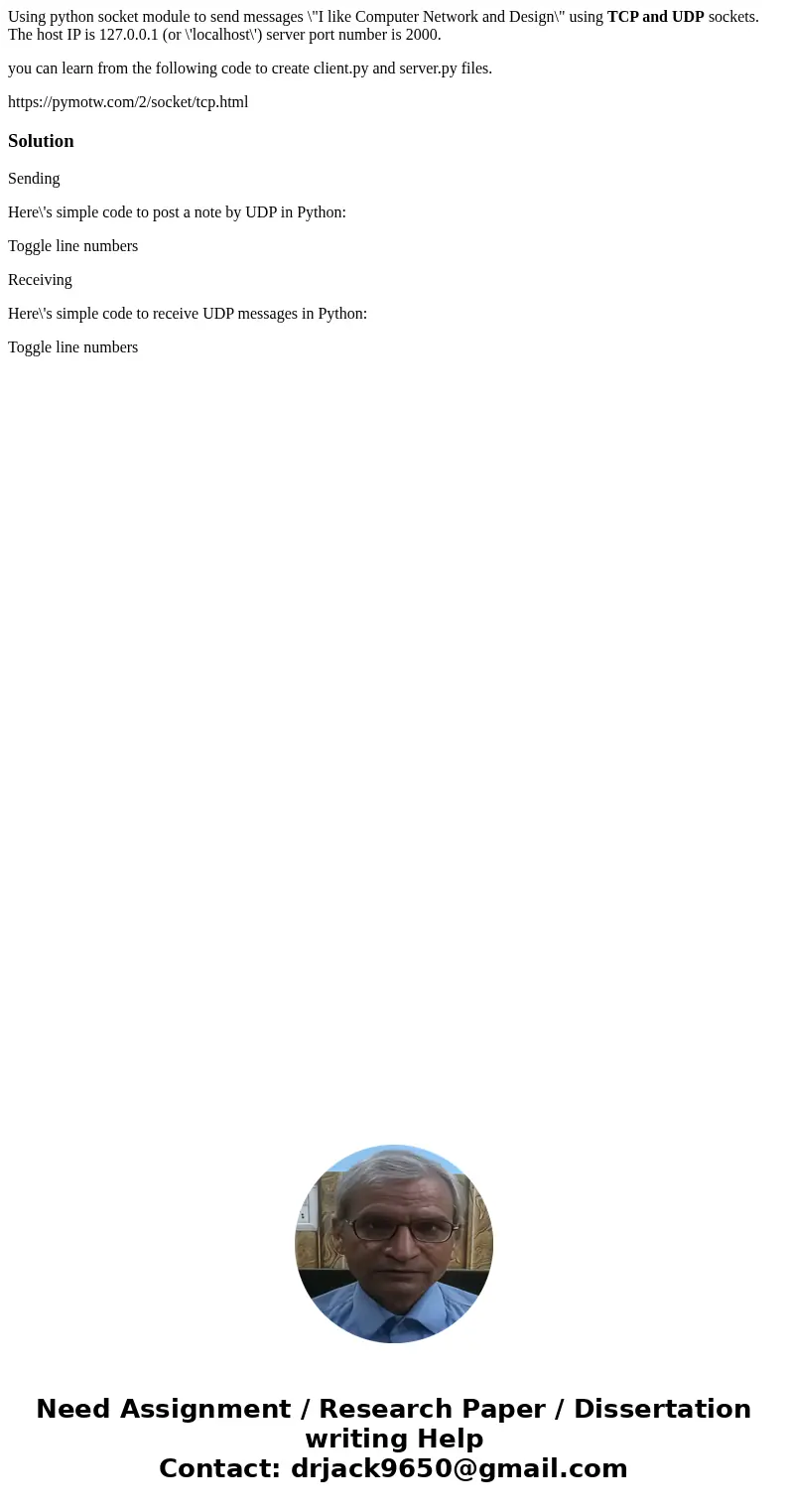 Using python socket module to send messages \