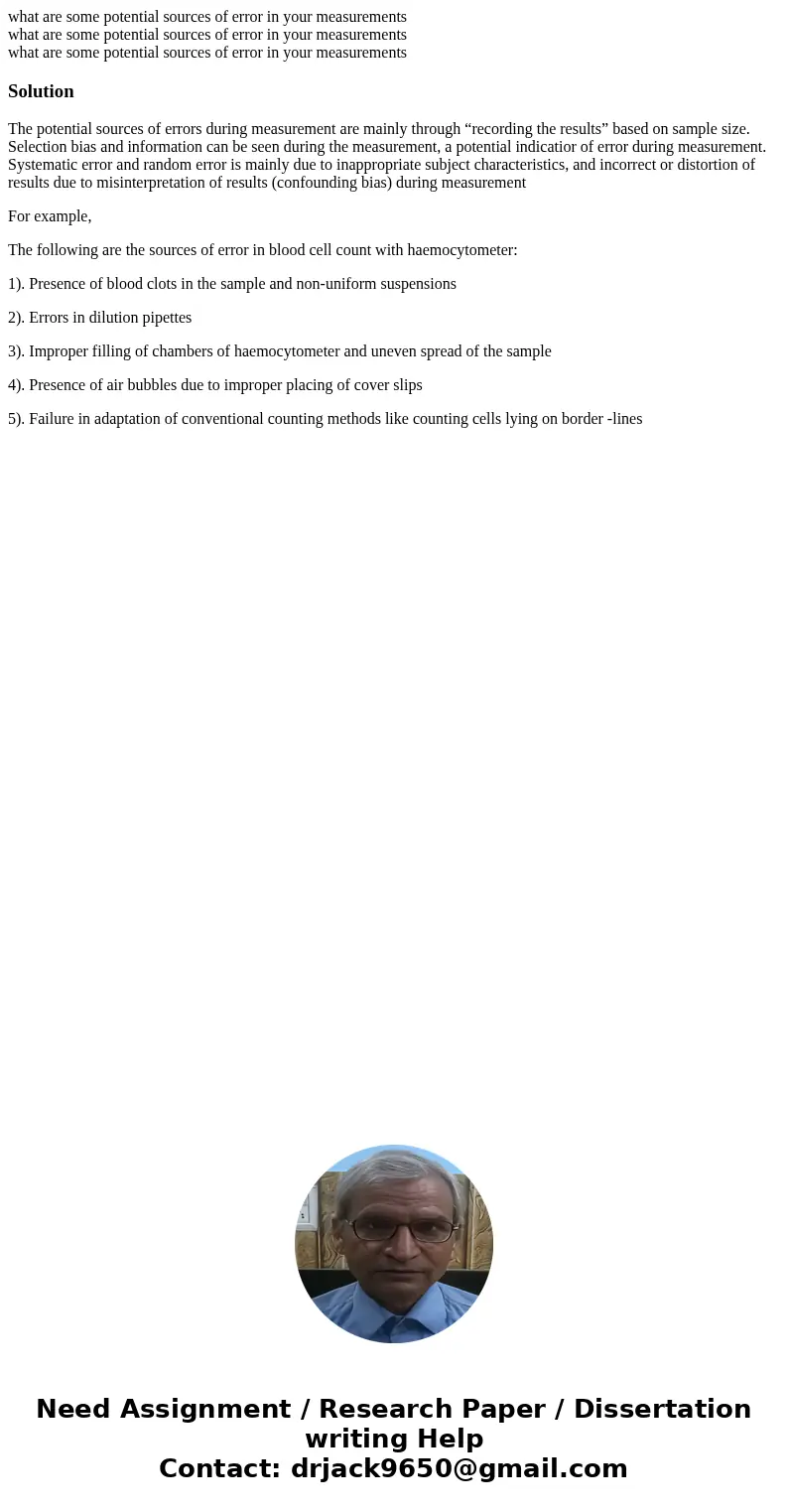 what are some potential sources of error in your measurements what are some potential sources of error in your measurements what are some potential sources of   what are some potential sources of error in your measurements what are some potential sources of error in your measurements what are some potential sources of