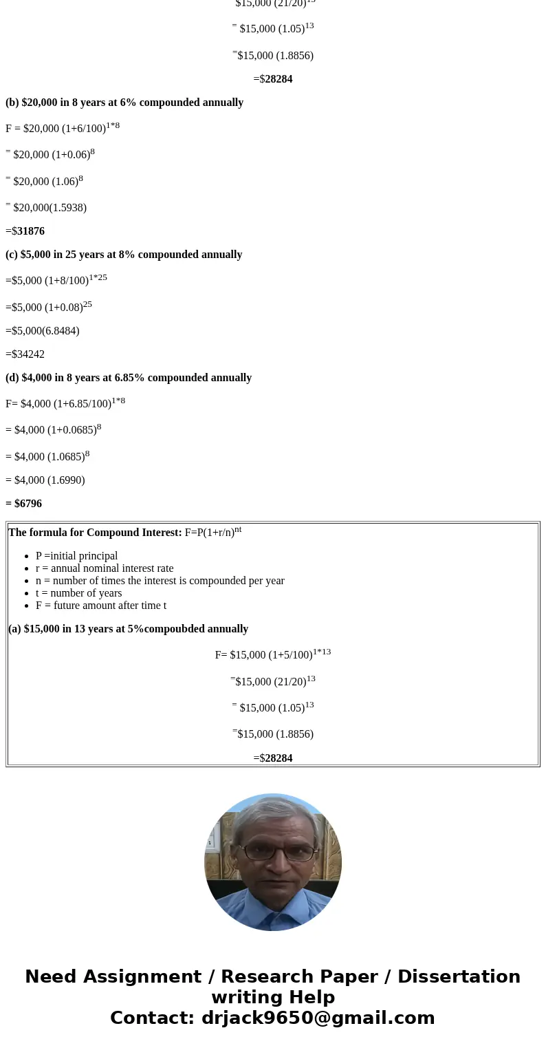 What equal annual series of payments must be paid into a sinking fund in order t accumulate each given amount? $15,000 in 13 years at 5% compounded annually. $  What equal annual series of payments must be paid into a sinking fund in order t accumulate each given amount? $15,000 in 13 years at 5% compounded annually. $