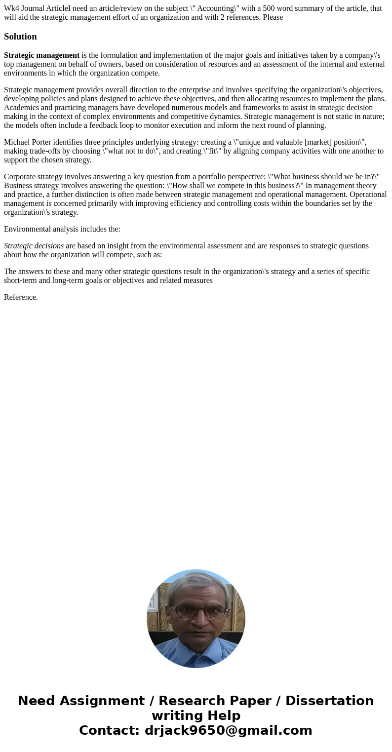 Wk4 Journal ArticleI need an article/review on the subject \ Wk4 Journal ArticleI need an article/review on the subject \