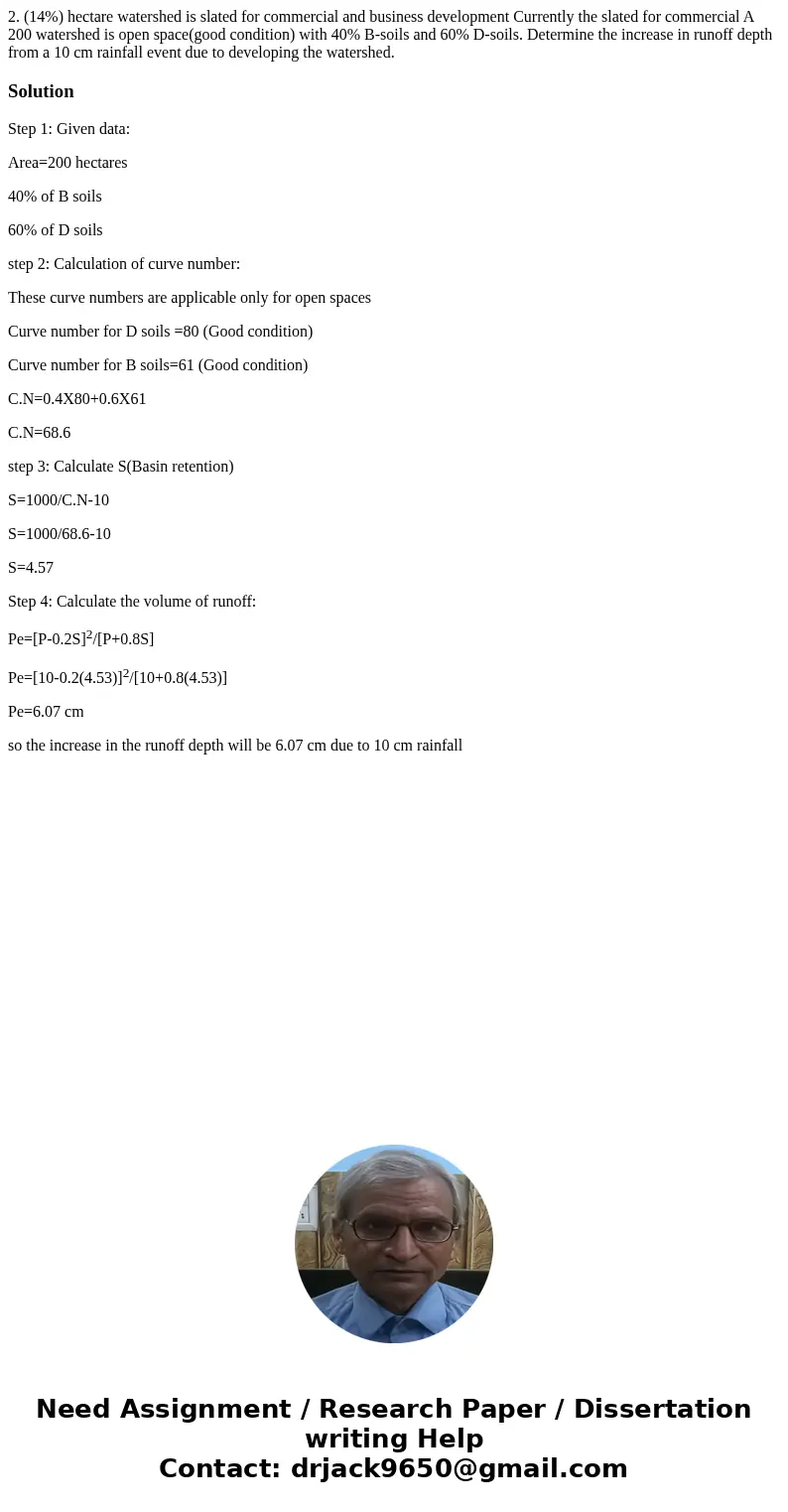 2. (14%) hectare watershed is slated for commercial and business development Currently the slated for commercial A 200 watershed is open space(good condition)   2. (14%) hectare watershed is slated for commercial and business development Currently the slated for commercial A 200 watershed is open space(good condition)