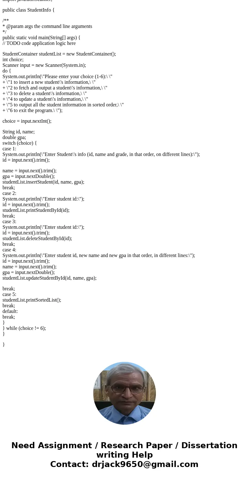 29. Code an application program that keeps track of student information at your college. Include their names, identification numbers, and grade point averages i 29. Code an application program that keeps track of student information at your college. Include their names, identification numbers, and grade point averages i