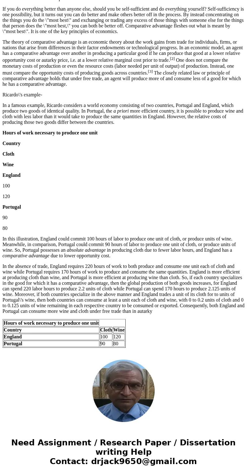 4. Specialization and trade Dismiss All Please Wait . . . Please Wait... When a country has a comparative advantage in the production of a good, it means that i