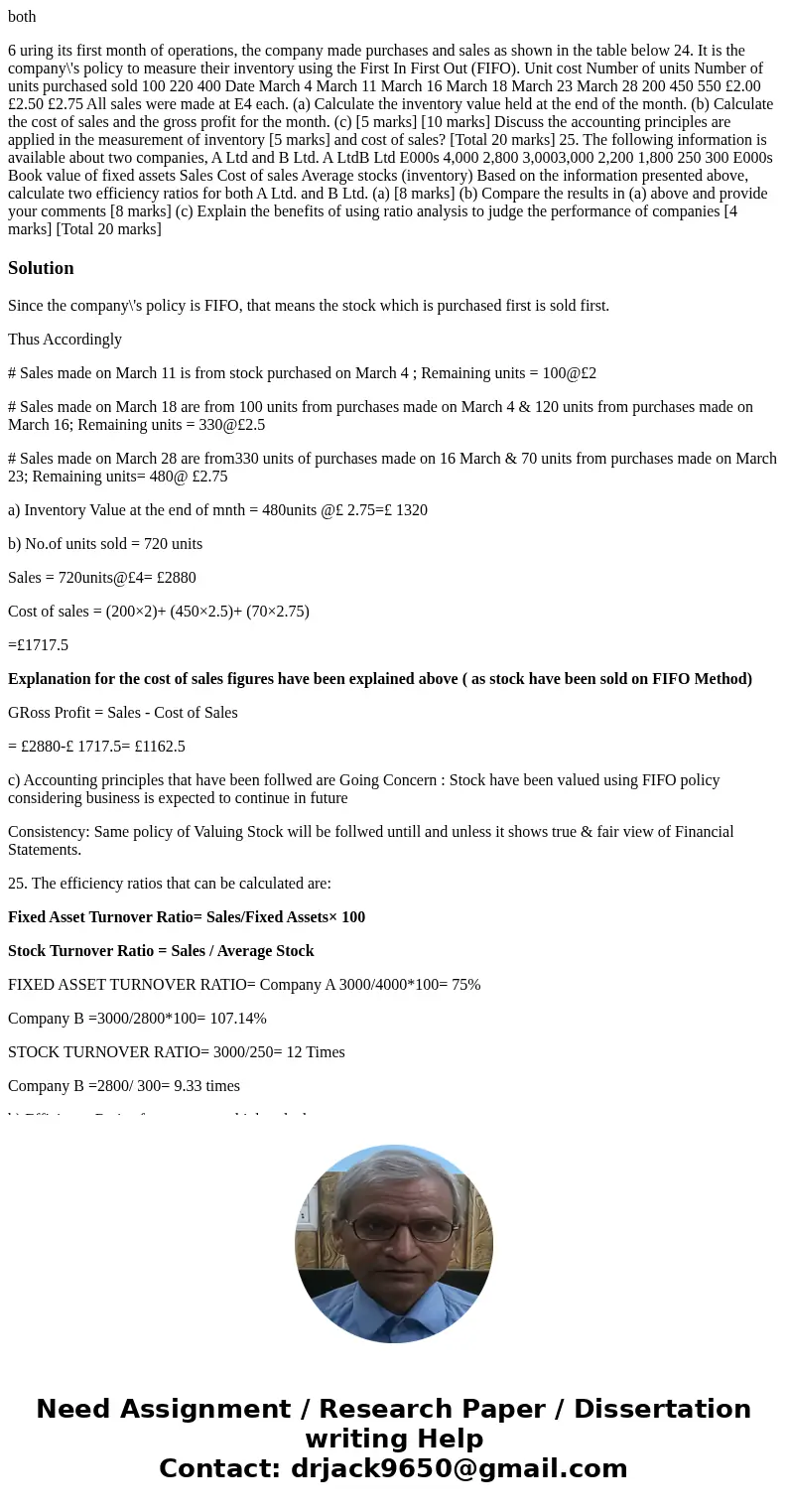 both 6 uring its first month of operations, the company made purchases and sales as shown in the table below 24. It is the company\'s policy to measure their i  both 6 uring its first month of operations, the company made purchases and sales as shown in the table below 24. It is the company\'s policy to measure their i