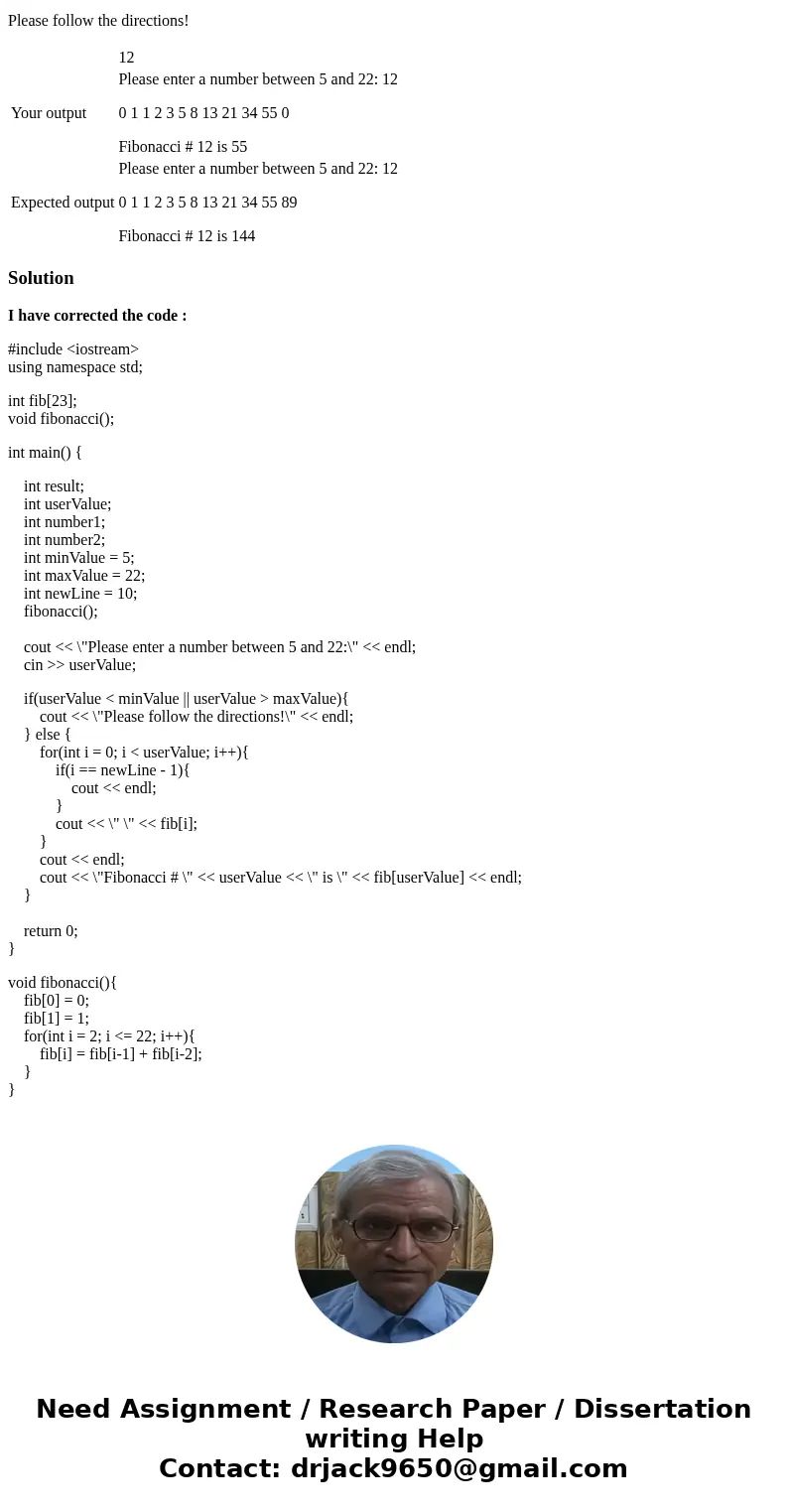 C++ Help I need help correcting my current program so it outputs the expecte results pasted below. I am including the proble statement, my current code, and my  C++ Help I need help correcting my current program so it outputs the expecte results pasted below. I am including the proble statement, my current code, and my