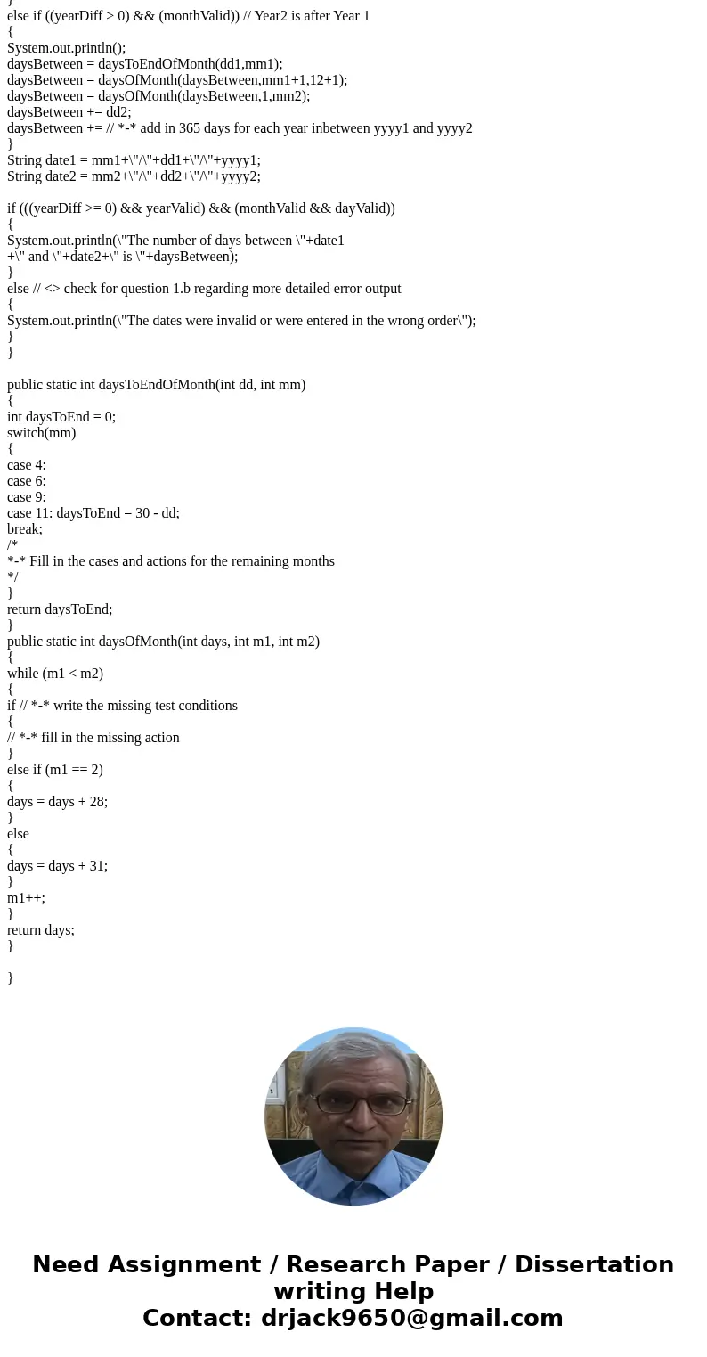 Complete the missing sections to make the program work properly. You should complete each part that is marked with *-* in the comment. At the end of the main ro Complete the missing sections to make the program work properly. You should complete each part that is marked with *-* in the comment. At the end of the main ro