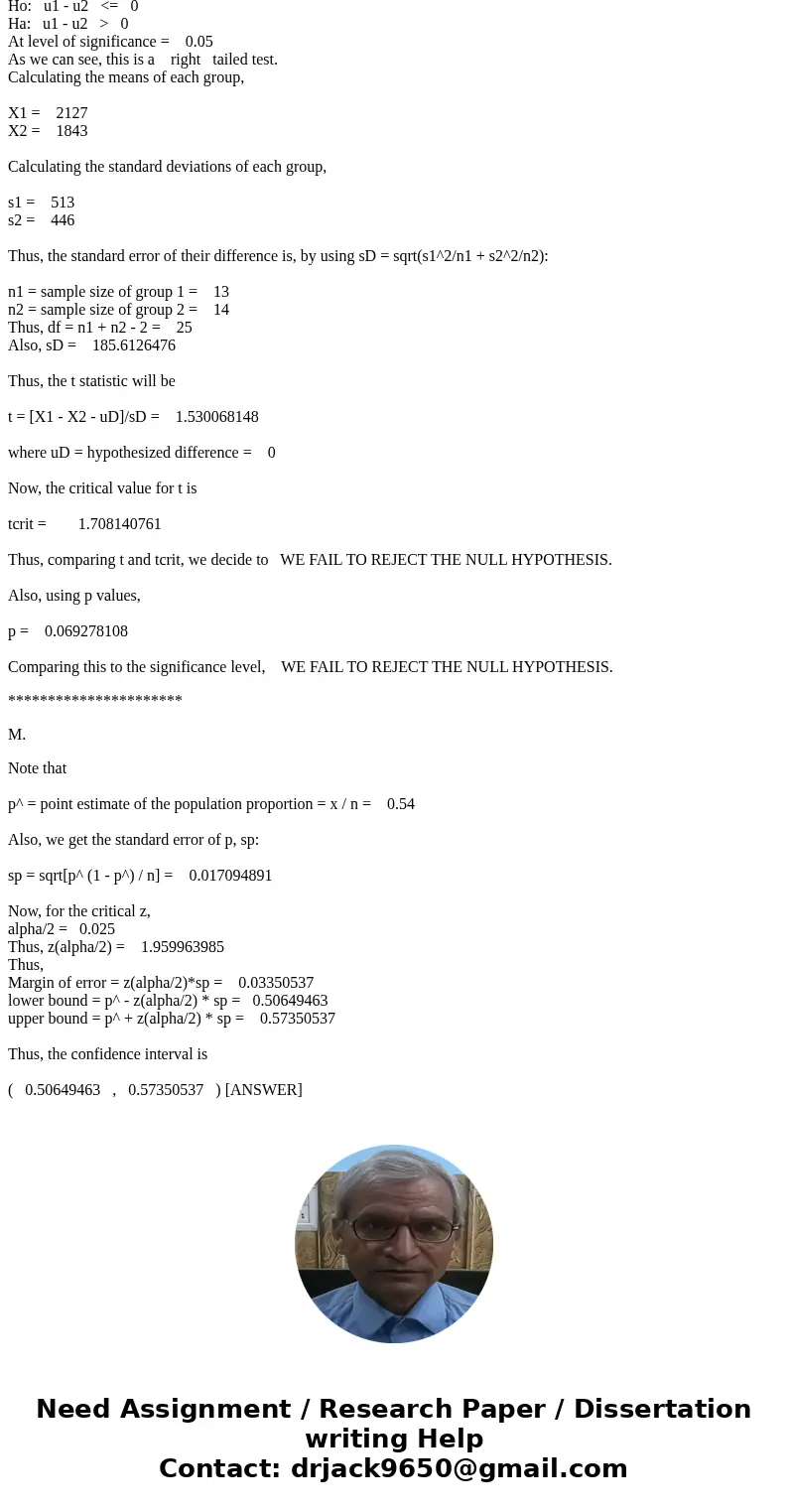 Do not solve the problem, just identify the equations you would use for CI and Hypothesis. Thank youSolutionL. Formulating the null and alternative hypotheses,  Do not solve the problem, just identify the equations you would use for CI and Hypothesis. Thank youSolutionL. Formulating the null and alternative hypotheses,