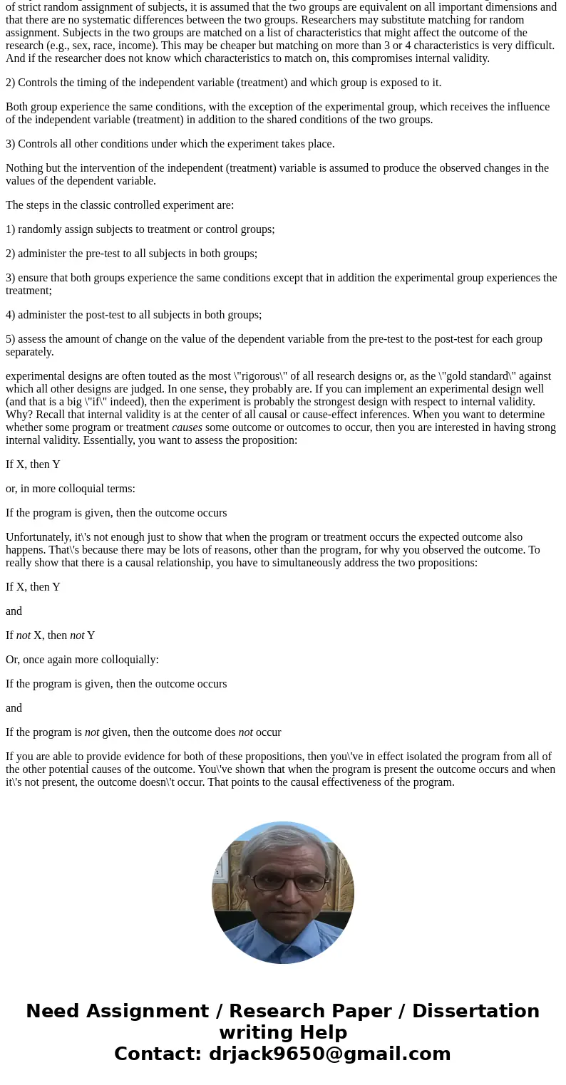 Explain why evaluation researchers find it difficult to employ the classical experimental design. Which designs are more typically used and why? Subject is Crim Explain why evaluation researchers find it difficult to employ the classical experimental design. Which designs are more typically used and why? Subject is Crim