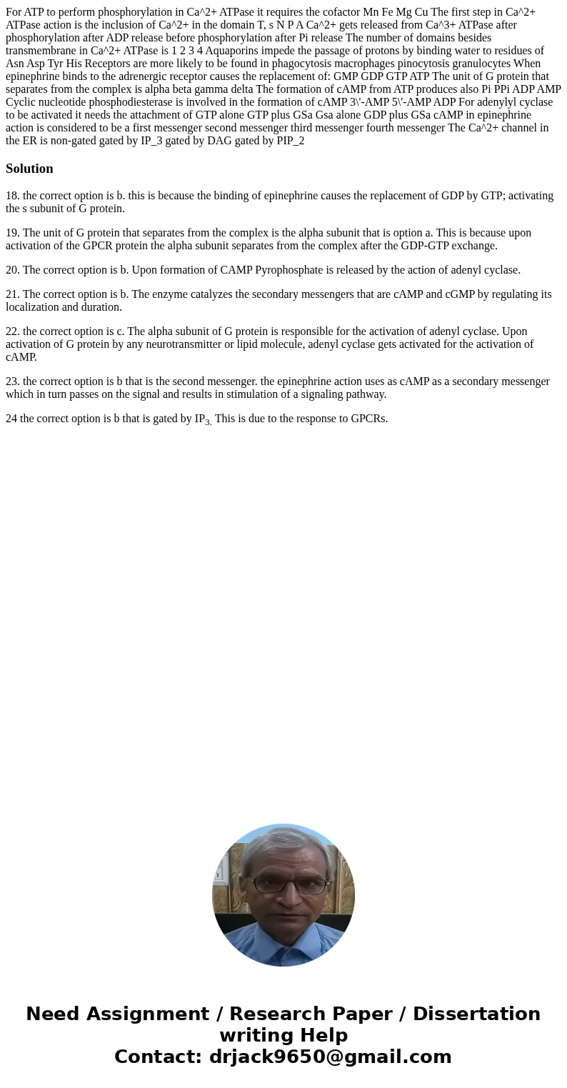 For ATP to perform phosphorylation in Ca^2+ ATPase it requires the cofactor Mn Fe Mg Cu The first step in Ca^2+ ATPase action is the inclusion of Ca^2+ in the   For ATP to perform phosphorylation in Ca^2+ ATPase it requires the cofactor Mn Fe Mg Cu The first step in Ca^2+ ATPase action is the inclusion of Ca^2+ in the