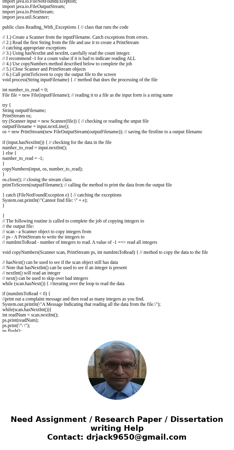 For the following I have finished most of this question but am having problem with on method. I just need the void copyNumbers method filled out. The commented  For the following I have finished most of this question but am having problem with on method. I just need the void copyNumbers method filled out. The commented