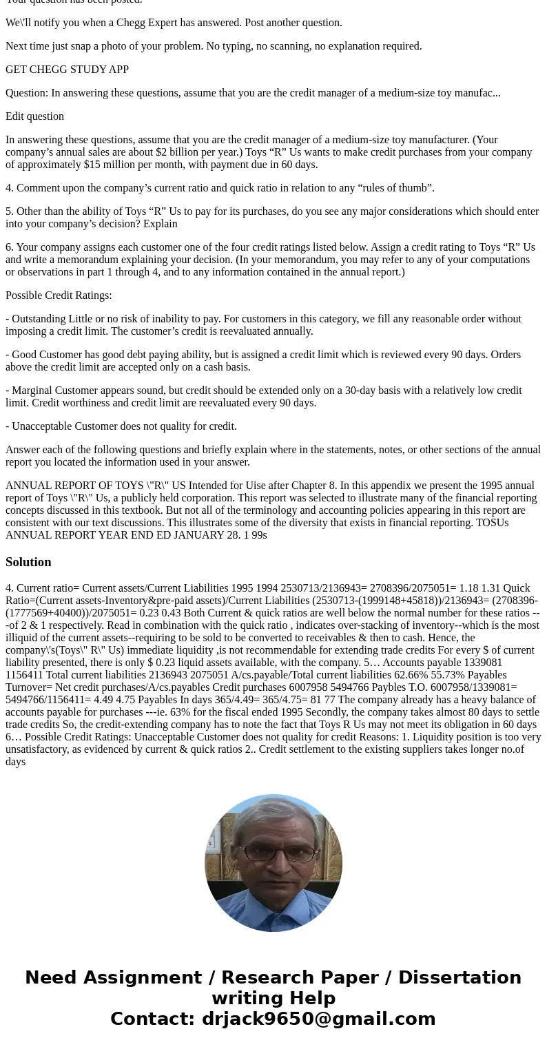 home / study / business / accounting / accounting questions and answers / in answering these questions, assume that you are the credit manager of a medium-size  home / study / business / accounting / accounting questions and answers / in answering these questions, assume that you are the credit manager of a medium-size