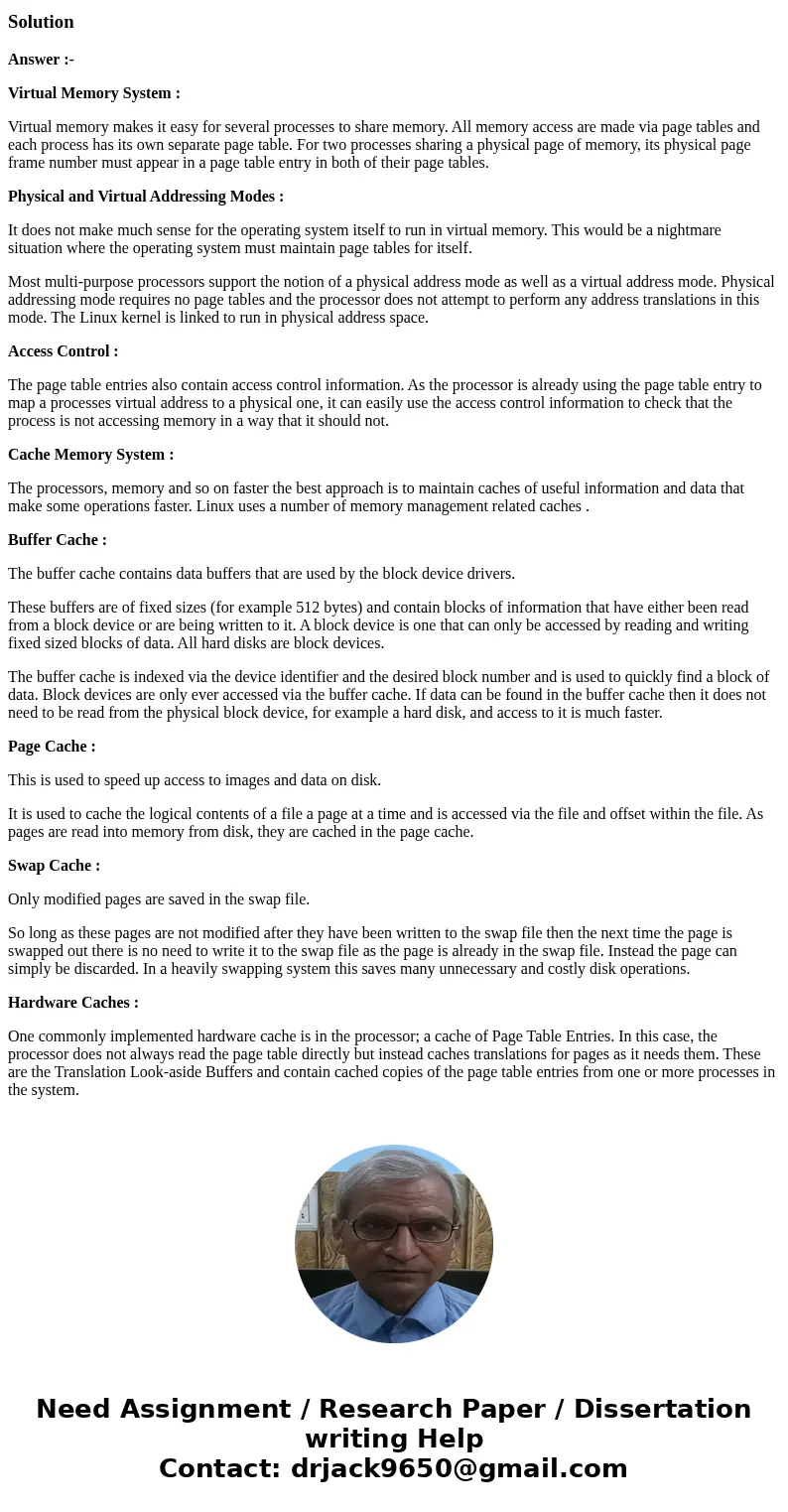 If for some reason you could not have both a cache memory system and a virtual memory system in the computers that you use, which would you decide to give up? W If for some reason you could not have both a cache memory system and a virtual memory system in the computers that you use, which would you decide to give up? W