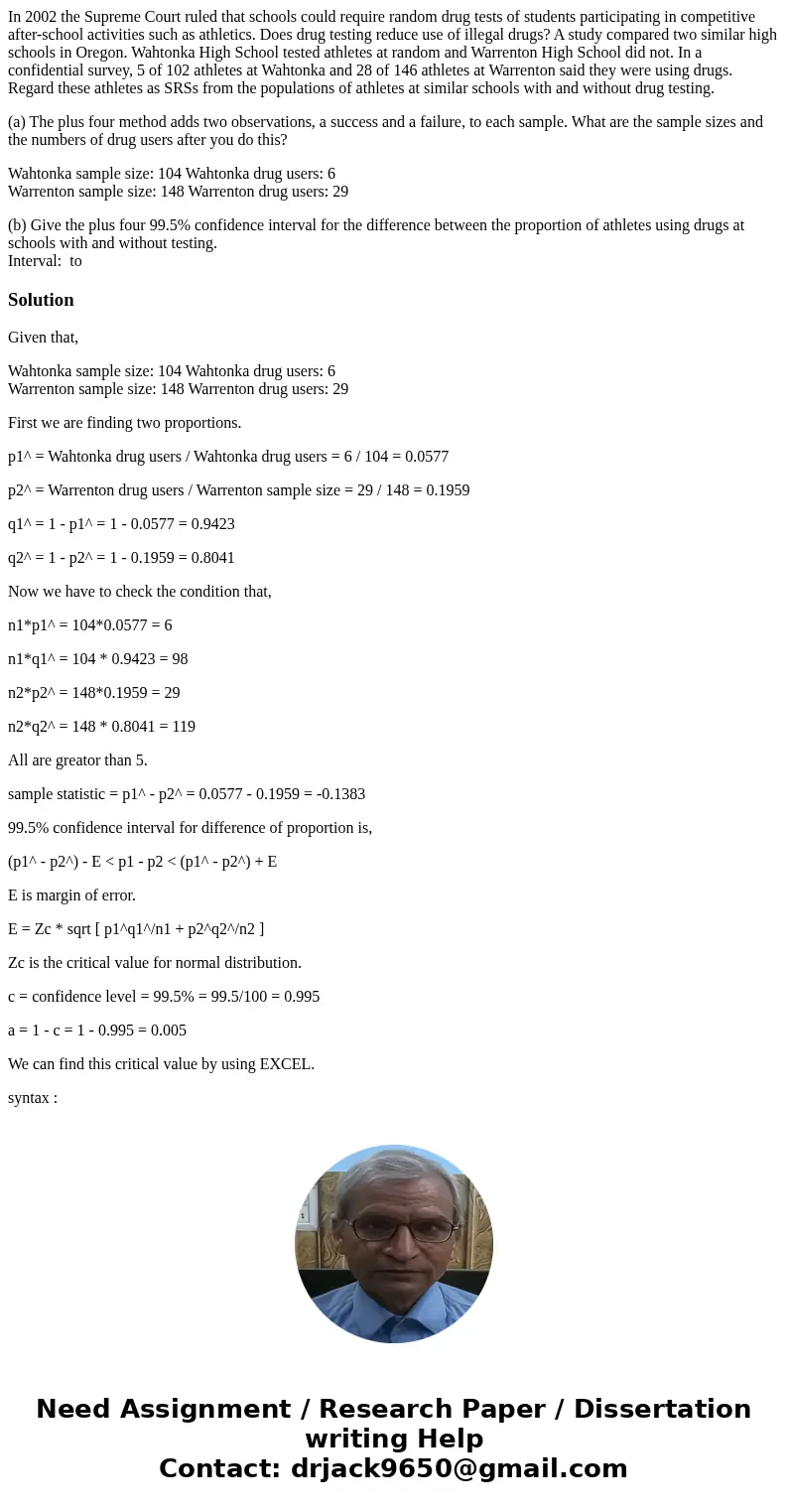 In 2002 the Supreme Court ruled that schools could require random drug tests of students participating in competitive after-school activities such as athletics. In 2002 the Supreme Court ruled that schools could require random drug tests of students participating in competitive after-school activities such as athletics.