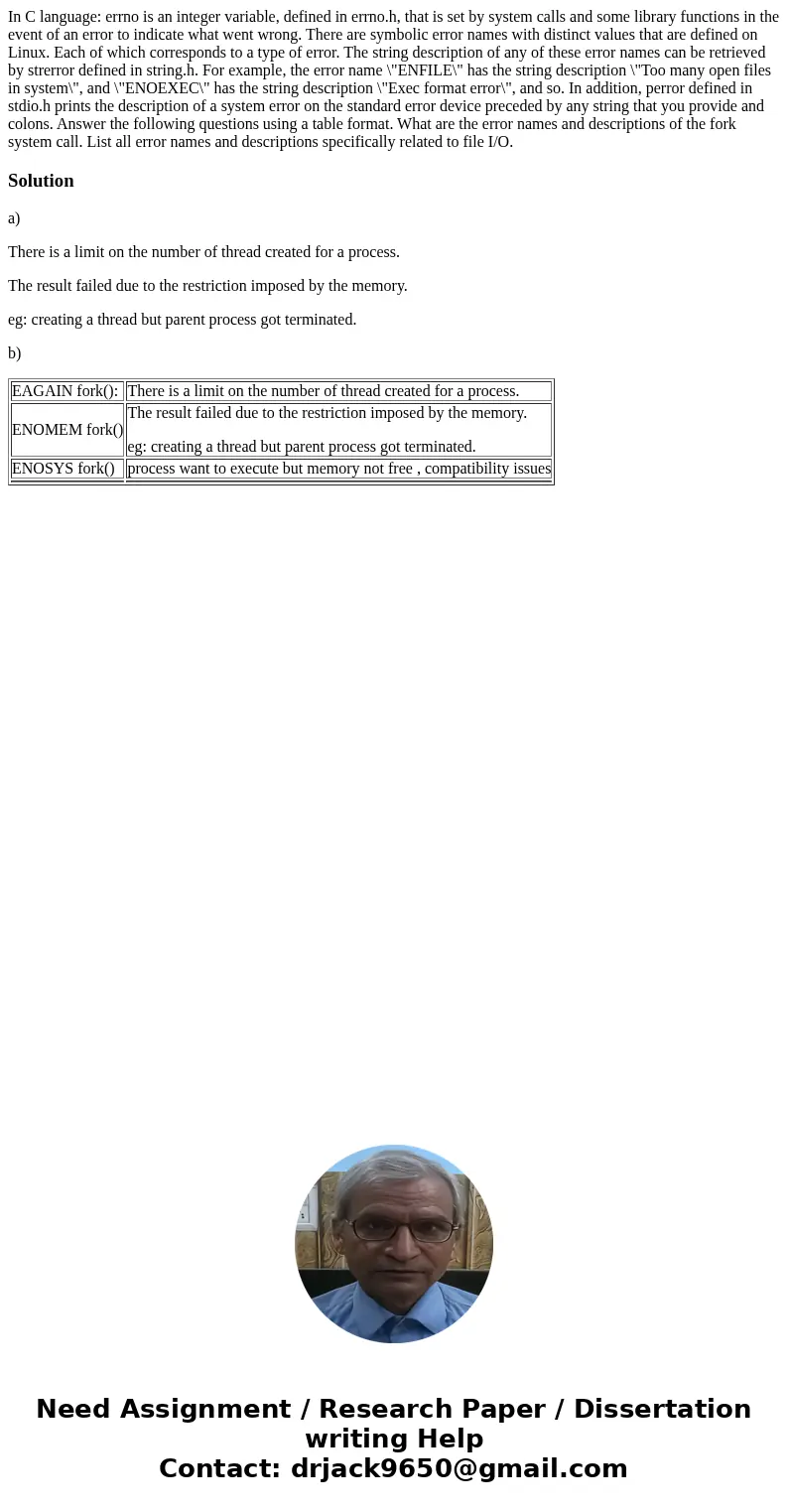 In C language: errno is an integer variable, defined in errno.h, that is set by system calls and some library functions in the event of an error to indicate wh  In C language: errno is an integer variable, defined in errno.h, that is set by system calls and some library functions in the event of an error to indicate wh