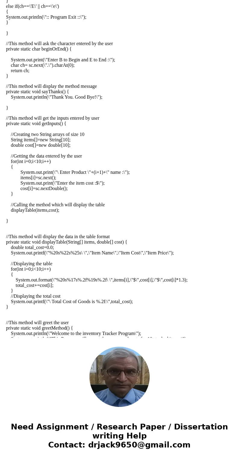 JAVA ASSIGNMENT Overview For this assignment, you will design a program that will use a loop to accept the names of ten items and the raw cost of each item. The