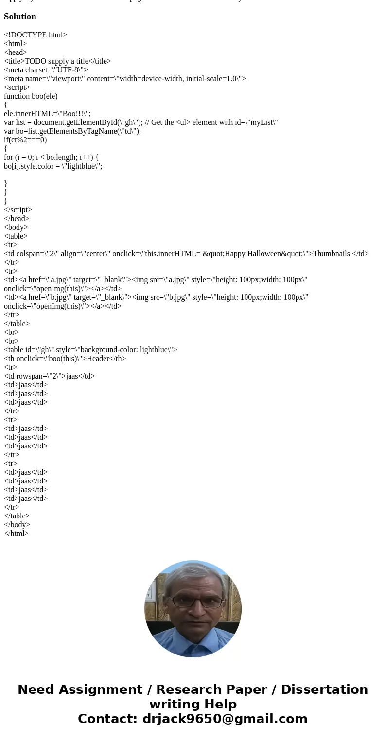 Lab 9axx.html Simple tables and Thumbnails Table 1 – Create a webpage that contains a table with exactly two rows and two columns. The first row will contain a 