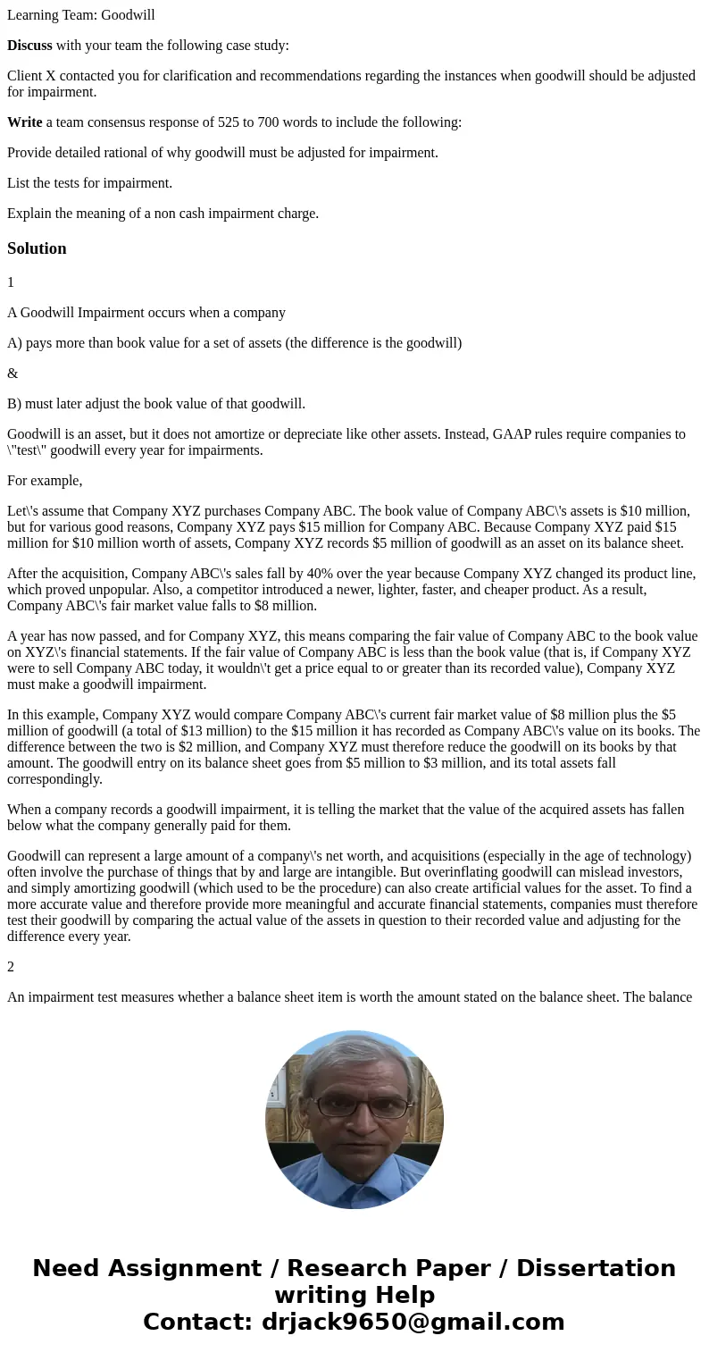 Learning Team: Goodwill Discuss with your team the following case study: Client X contacted you for clarification and recommendations regarding the instances wh Learning Team: Goodwill Discuss with your team the following case study: Client X contacted you for clarification and recommendations regarding the instances wh