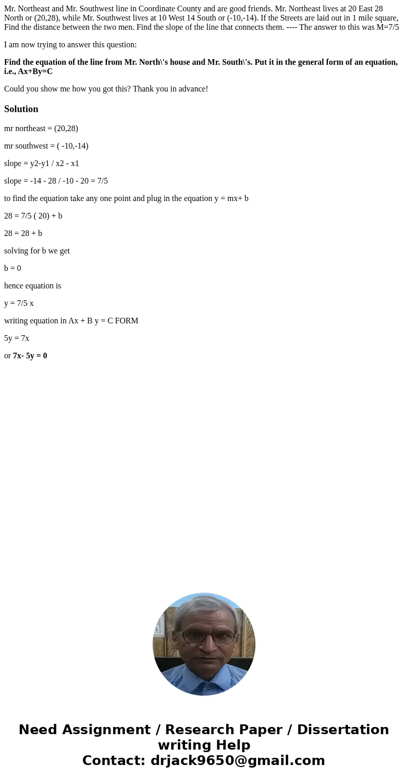 Mr. Northeast and Mr. Southwest line in Coordinate County and are good friends. Mr. Northeast lives at 20 East 28 North or (20,28), while Mr. Southwest lives at Mr. Northeast and Mr. Southwest line in Coordinate County and are good friends. Mr. Northeast lives at 20 East 28 North or (20,28), while Mr. Southwest lives at