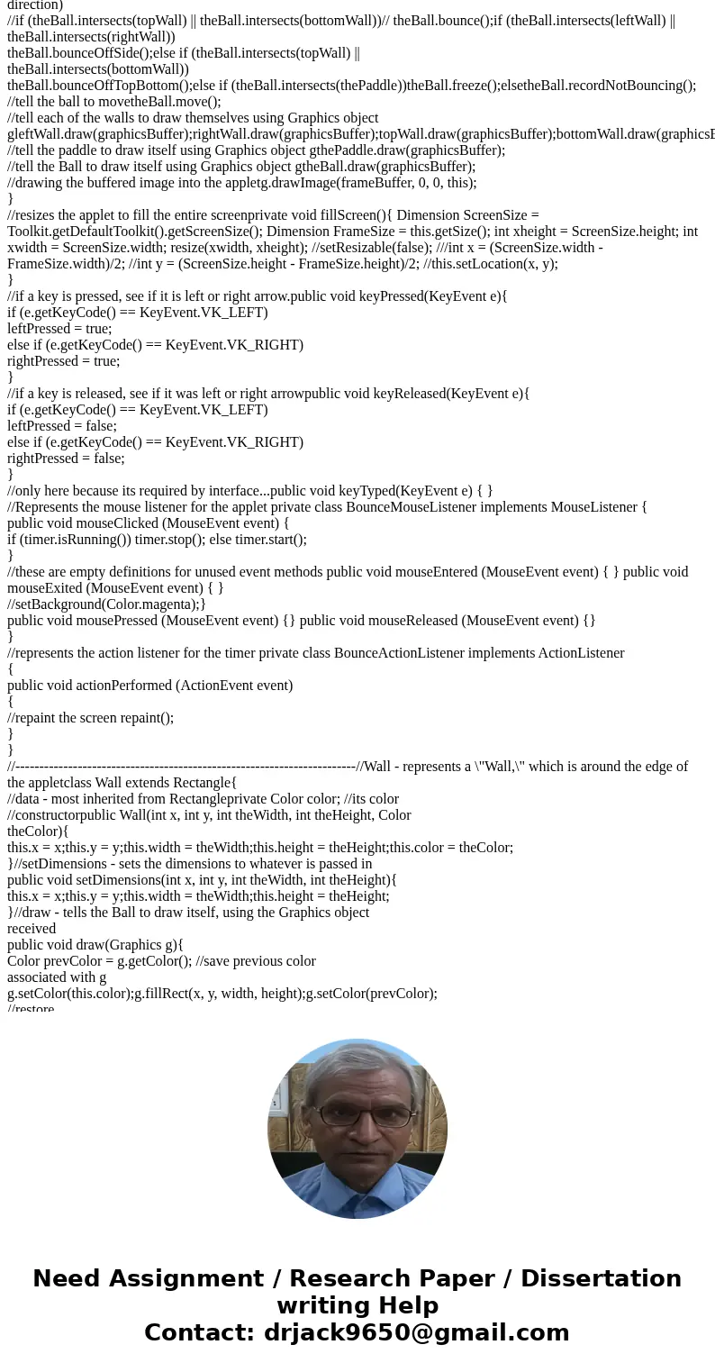 Read carefully and follow exactly Java: You are to write a Breakout game, using Java applets for animation. The requirements for this program are designed so th Read carefully and follow exactly Java: You are to write a Breakout game, using Java applets for animation. The requirements for this program are designed so th