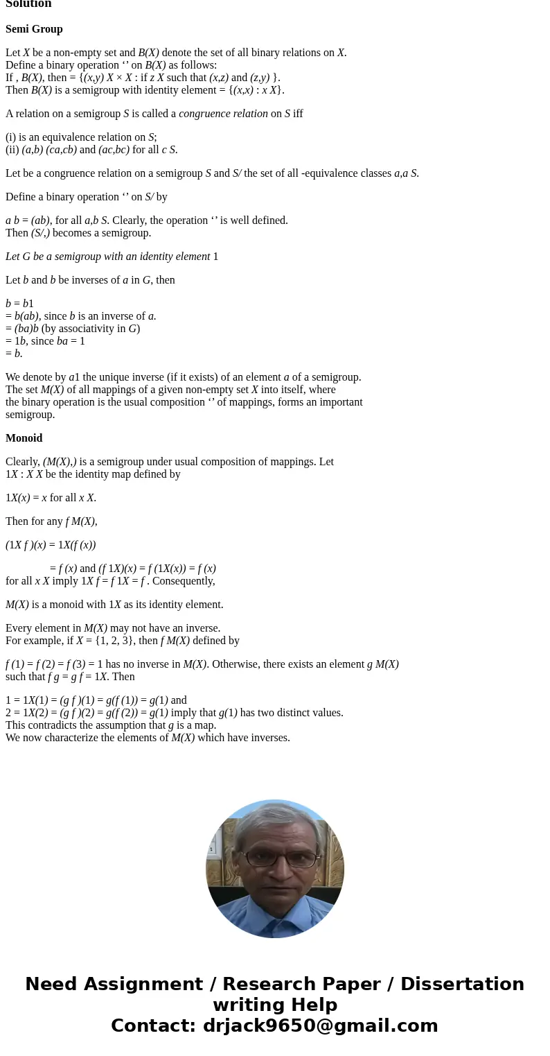 Show semigroup (i.e. associativity) Show monoid (i.e. identity) This is an abstract algebra proof. Please explain and show all working. Thank you so very much!! Show semigroup (i.e. associativity) Show monoid (i.e. identity) This is an abstract algebra proof. Please explain and show all working. Thank you so very much!!