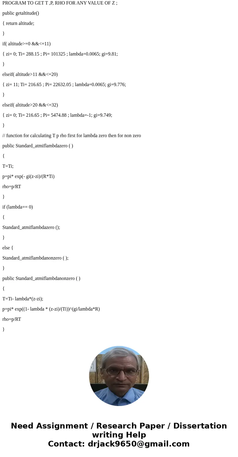 The U.S. Standard model (1976) for the atmospheric temperature and pressure as a function of altitude consists of two types of regions: one in which the temper  The U.S. Standard model (1976) for the atmospheric temperature and pressure as a function of altitude consists of two types of regions: one in which the temper