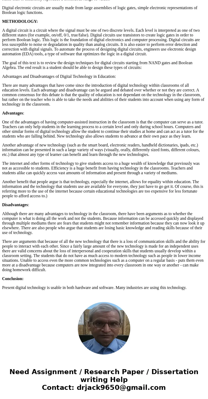  Write a scientific research paper that investigates the properties of Digital (hardware) design from its inception till today. Be sure to pay special attention