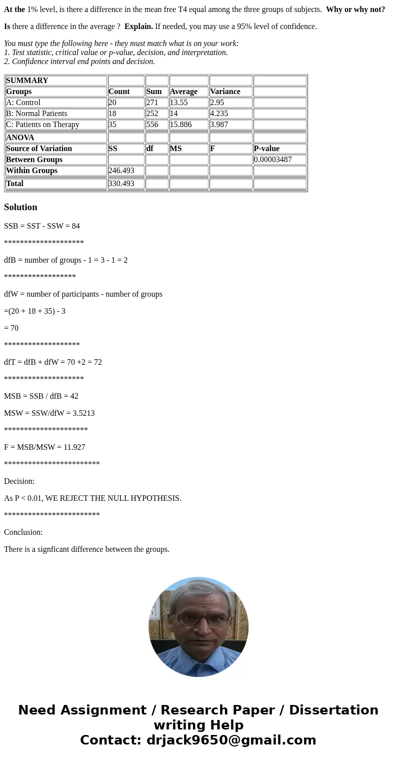 19. The usual treatment of hypothyroidism involves daily thyroid replacement with levothyroxine (L-T4). Optimal therapy is monitored by measurement of serum TSH