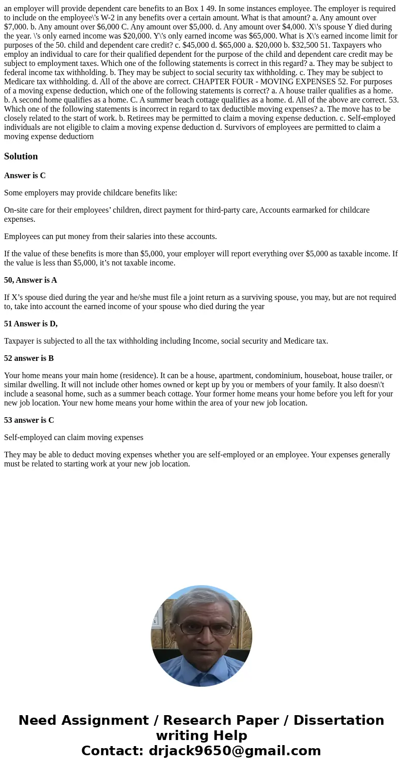  an employer will provide dependent care benefits to an Box 1 49. In some instances employee. The employer is required to include on the employee\'s W-2 in any 