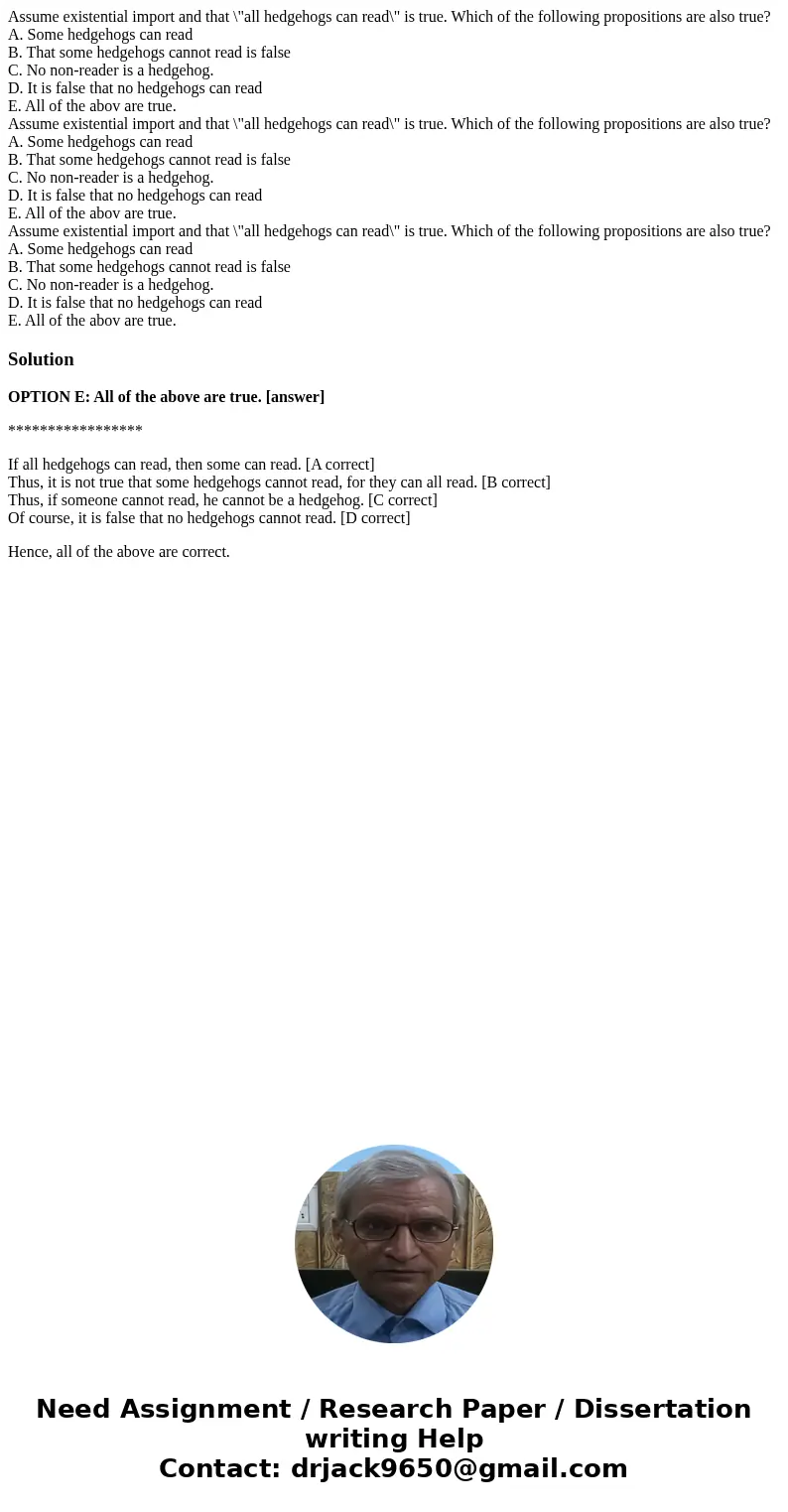 Assume existential import and that \  Assume existential import and that \