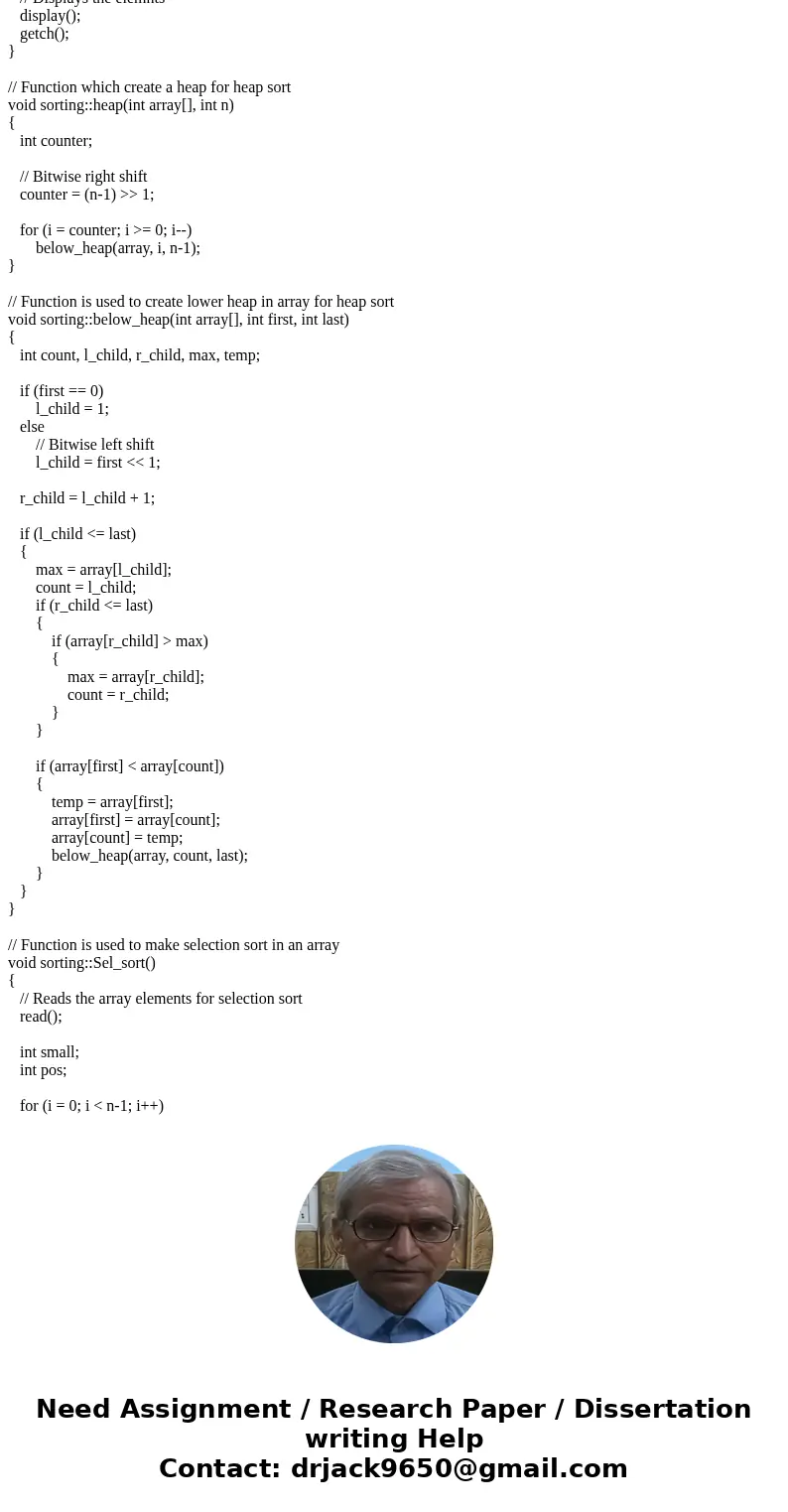 C++ Searching & Sorting 5. Sort the following list using the selection sort algorithm. Show the list after each iteration of the outerforloop. 36, 55, 17, 3 C++ Searching & Sorting 5. Sort the following list using the selection sort algorithm. Show the list after each iteration of the outerforloop. 36, 55, 17, 3