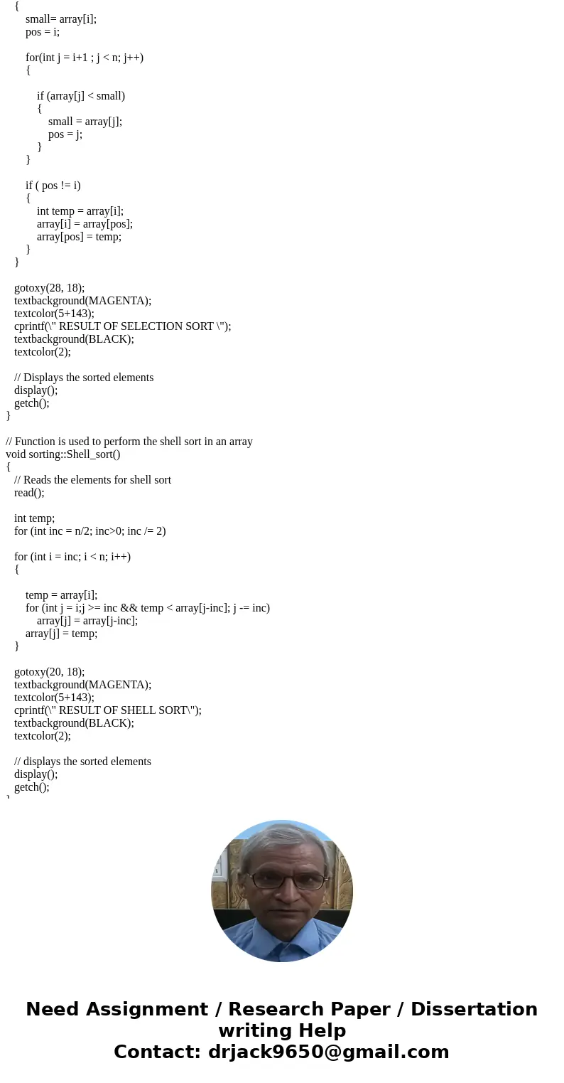 C++ Searching & Sorting 5. Sort the following list using the selection sort algorithm. Show the list after each iteration of the outerforloop. 36, 55, 17, 3 C++ Searching & Sorting 5. Sort the following list using the selection sort algorithm. Show the list after each iteration of the outerforloop. 36, 55, 17, 3