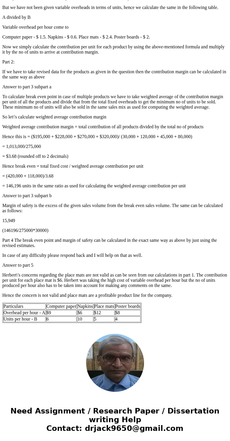 CASE 2B – MENDEL PAPER COMPANY Mendel Paper Company produces four basic paper product lines at one of its plants: computer paper, napkins, place mats, and poste CASE 2B – MENDEL PAPER COMPANY Mendel Paper Company produces four basic paper product lines at one of its plants: computer paper, napkins, place mats, and poste