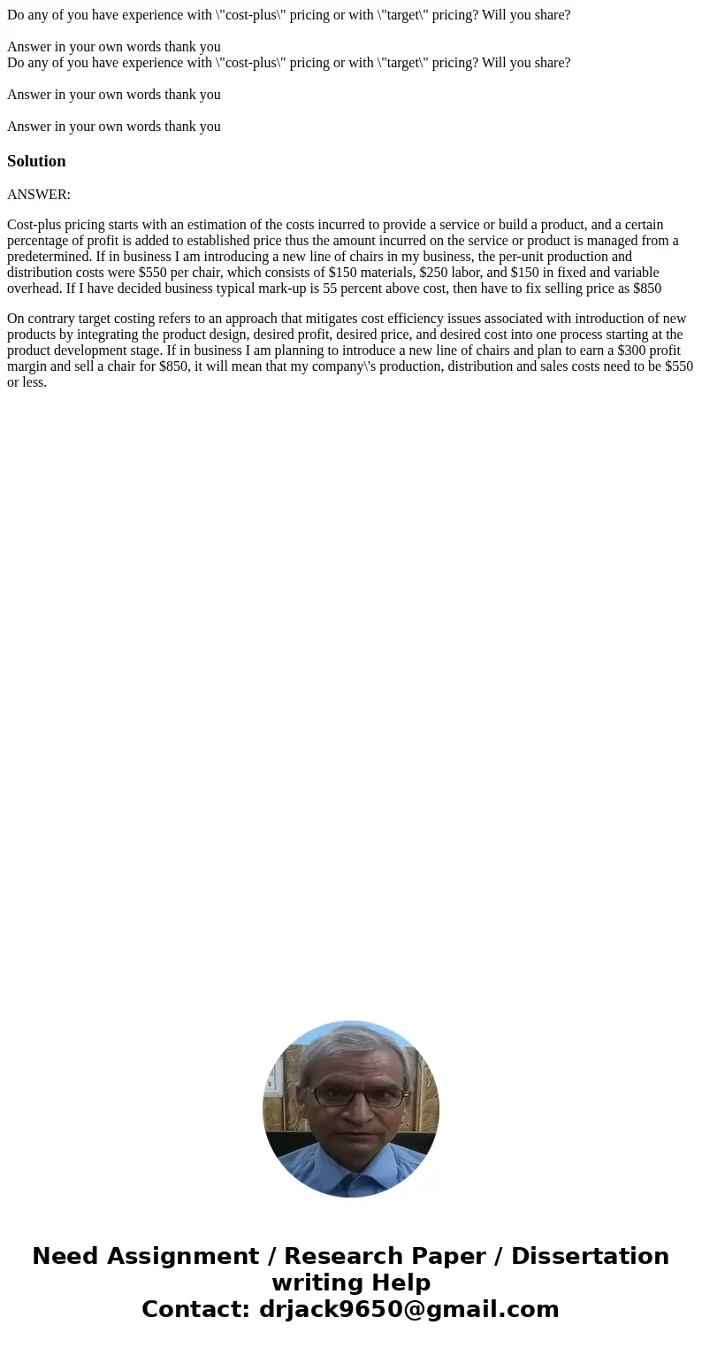 Do any of you have experience with \ Do any of you have experience with \