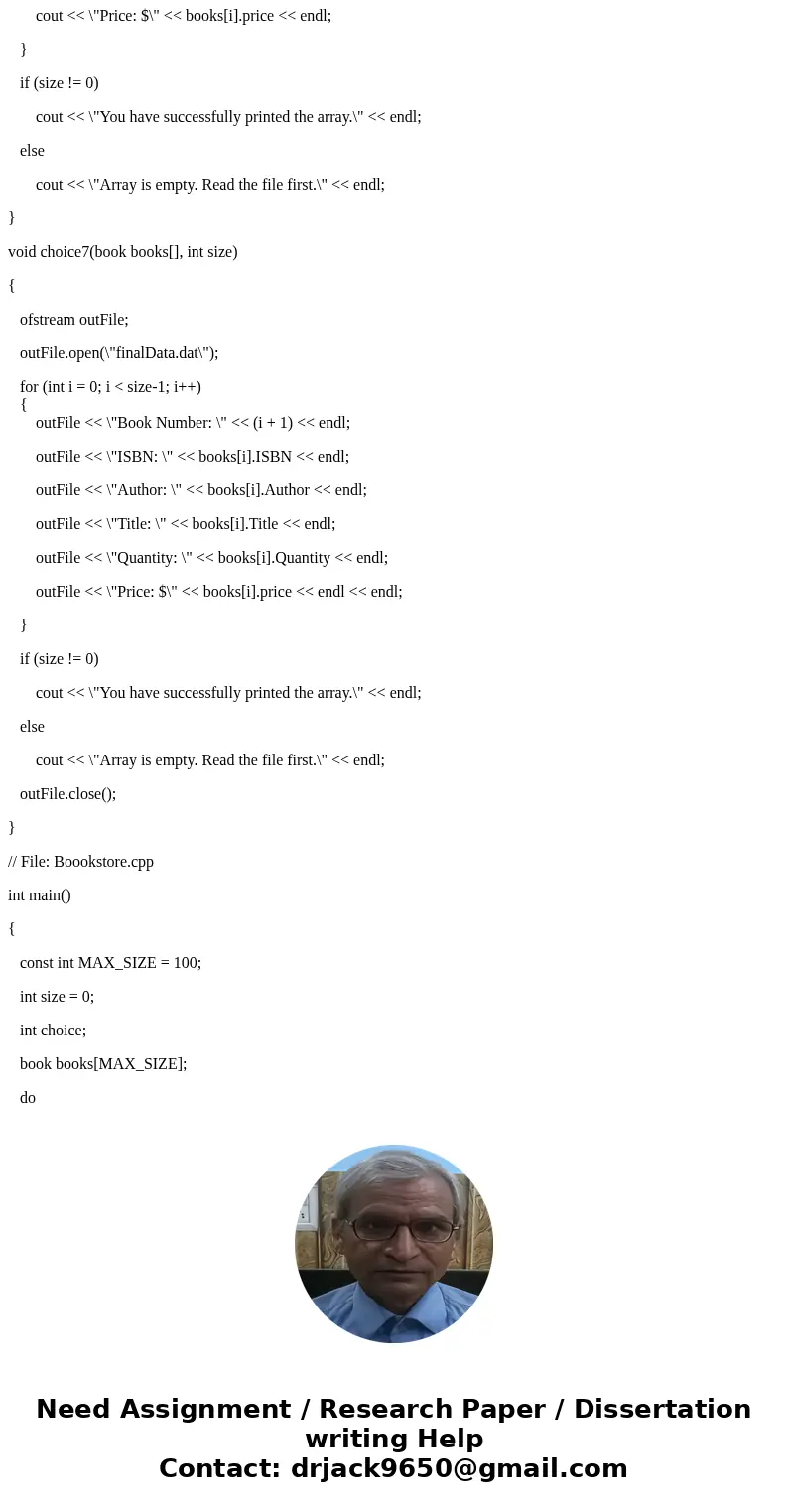 find errors of my program and fix it please. need to read file from pc create a inventory.txt and put those in it: My First Book Mark Lusk Pearson Publishing 40 find errors of my program and fix it please. need to read file from pc create a inventory.txt and put those in it: My First Book Mark Lusk Pearson Publishing 40