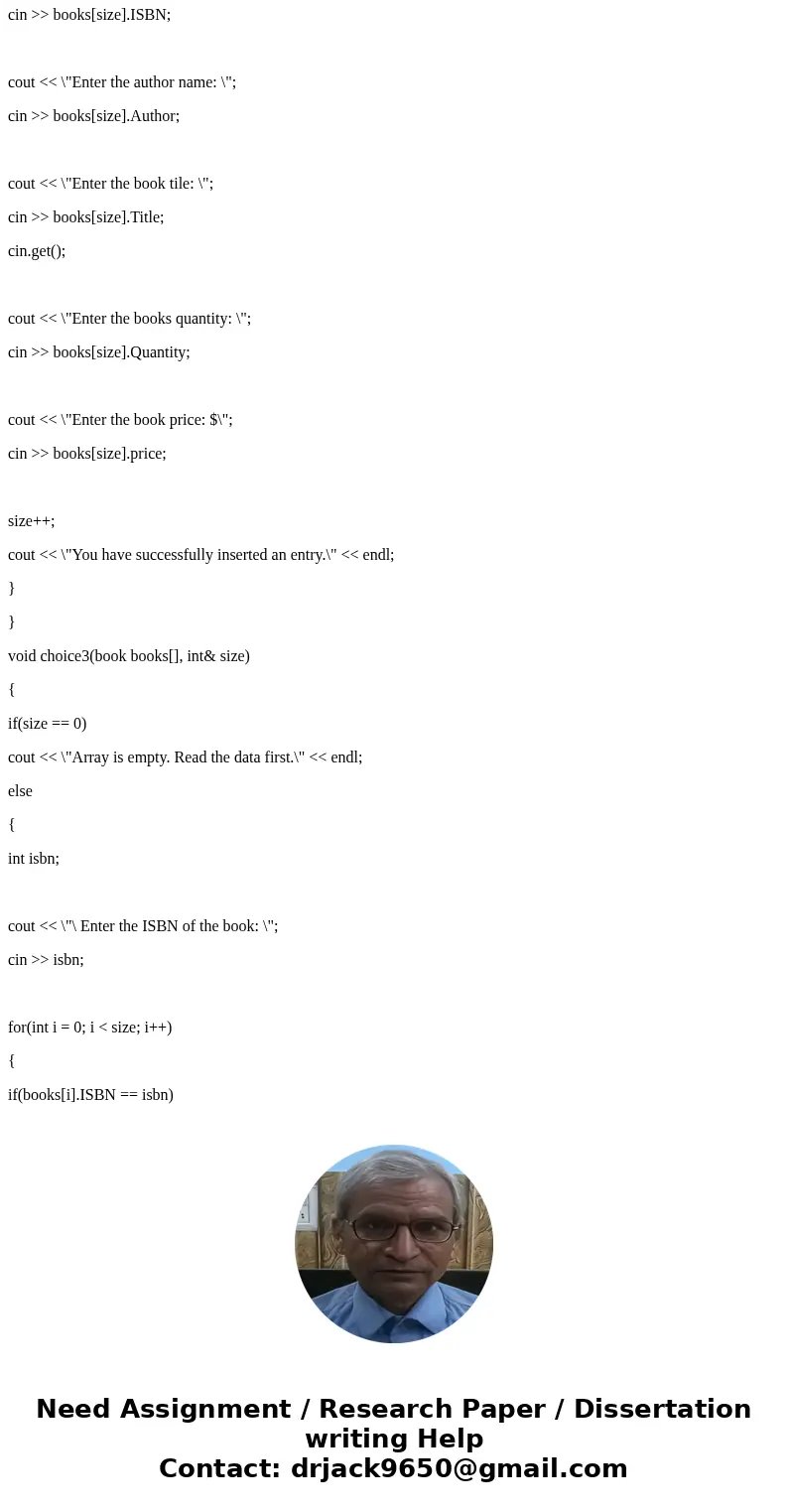 find errors of my program and fix it please. need to read file from pc create a inventory.txt and put those in it: My First Book Mark Lusk Pearson Publishing 40 find errors of my program and fix it please. need to read file from pc create a inventory.txt and put those in it: My First Book Mark Lusk Pearson Publishing 40