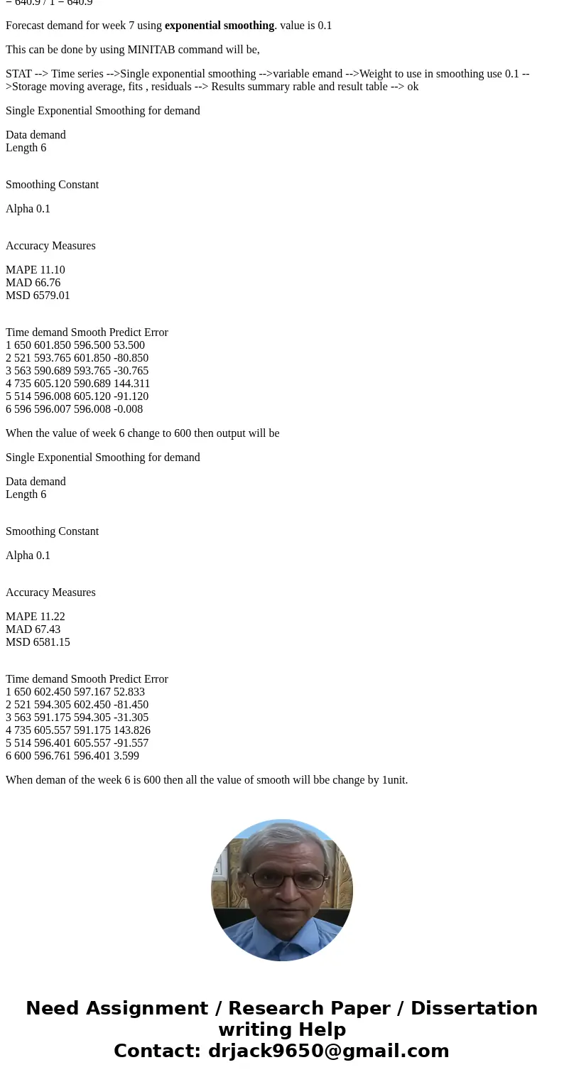 Folowing data reps the weekly demand for wings at a restaurant during the past 6 weeks: Forecast demand for week 7 using a 5PMA or five-period moving average. F Folowing data reps the weekly demand for wings at a restaurant during the past 6 weeks: Forecast demand for week 7 using a 5PMA or five-period moving average. F