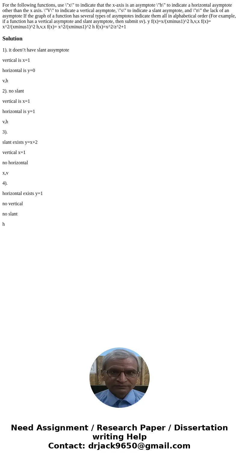 For the following functions, use \  For the following functions, use \