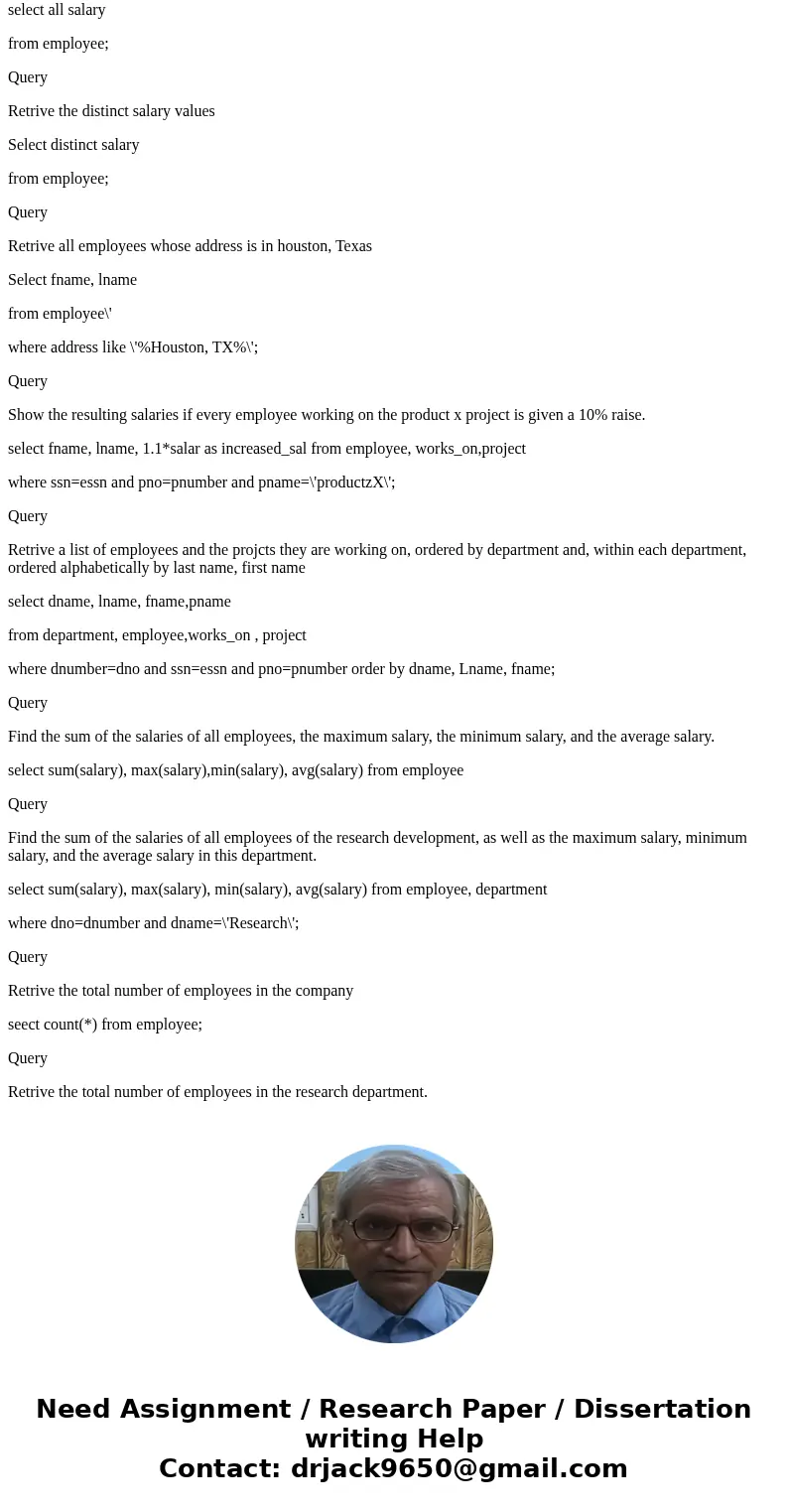 For the following query, draw the initial query tree and show how the query tree is optimized (one rule at a time). List the firstname and lastname of employees For the following query, draw the initial query tree and show how the query tree is optimized (one rule at a time). List the firstname and lastname of employees